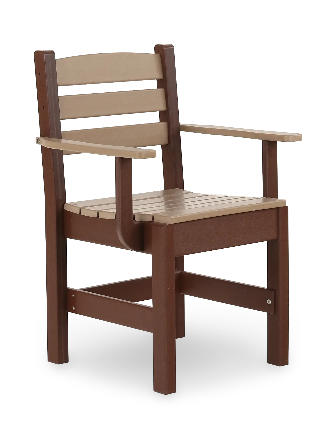 Polybird Brown Patio Captain's Chair-1