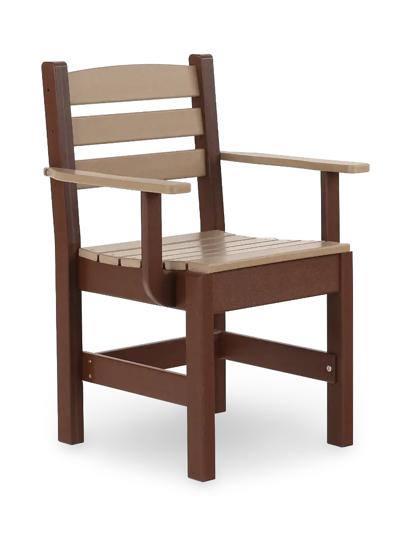 Polybird Brown Patio Captain's Chair