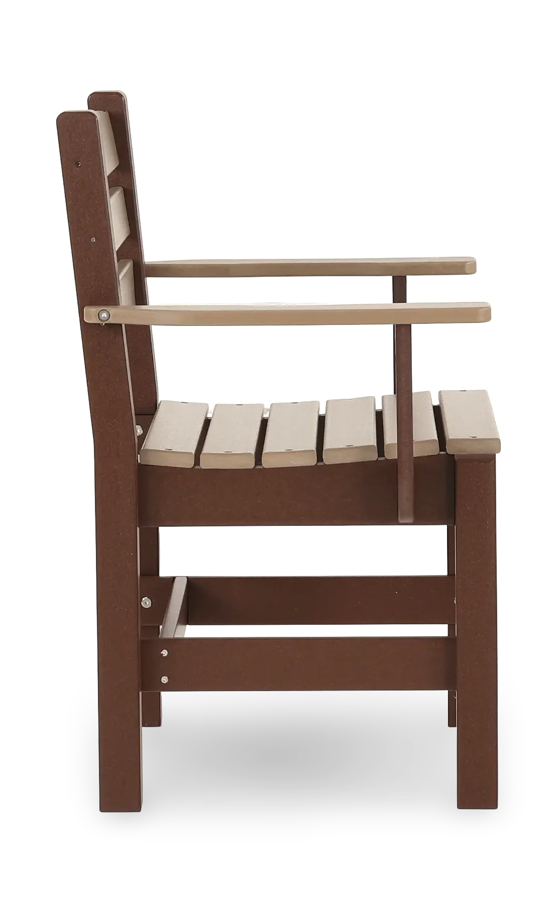Polybird Brown Patio Captain's Chair-5