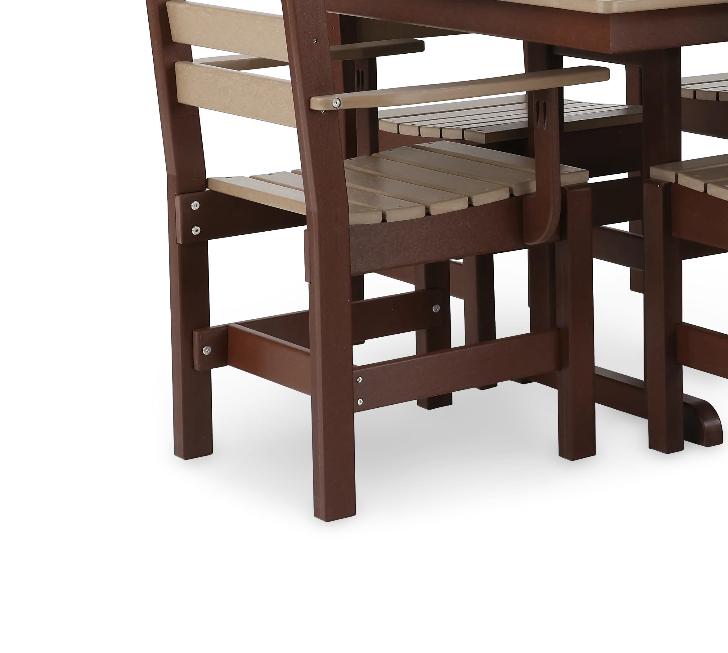 Polybird Brown 7 Piece Patio Dining Set-7
