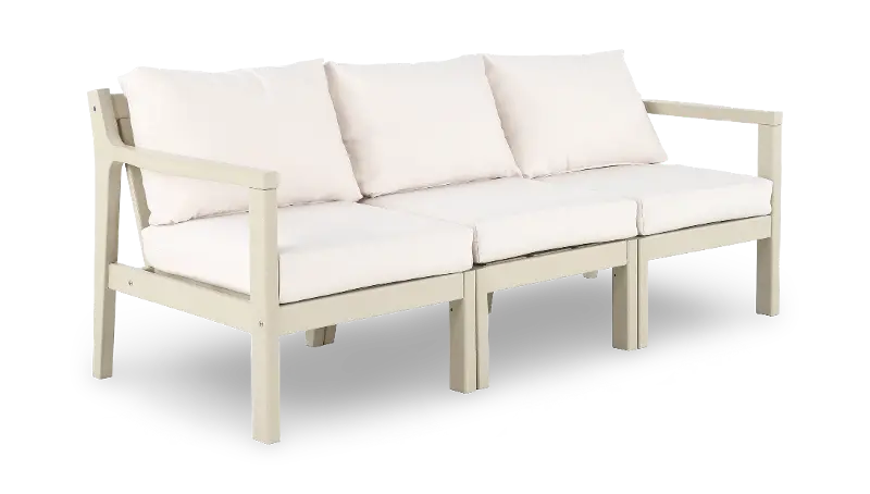 Polybird Beige 3 Piece Patio Sectional Sofa