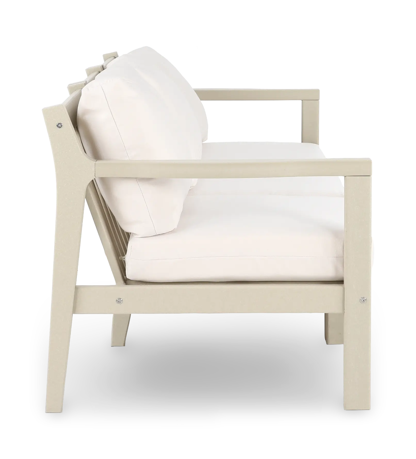 Polybird Beige 3 Piece Patio Sectional Sofa-5