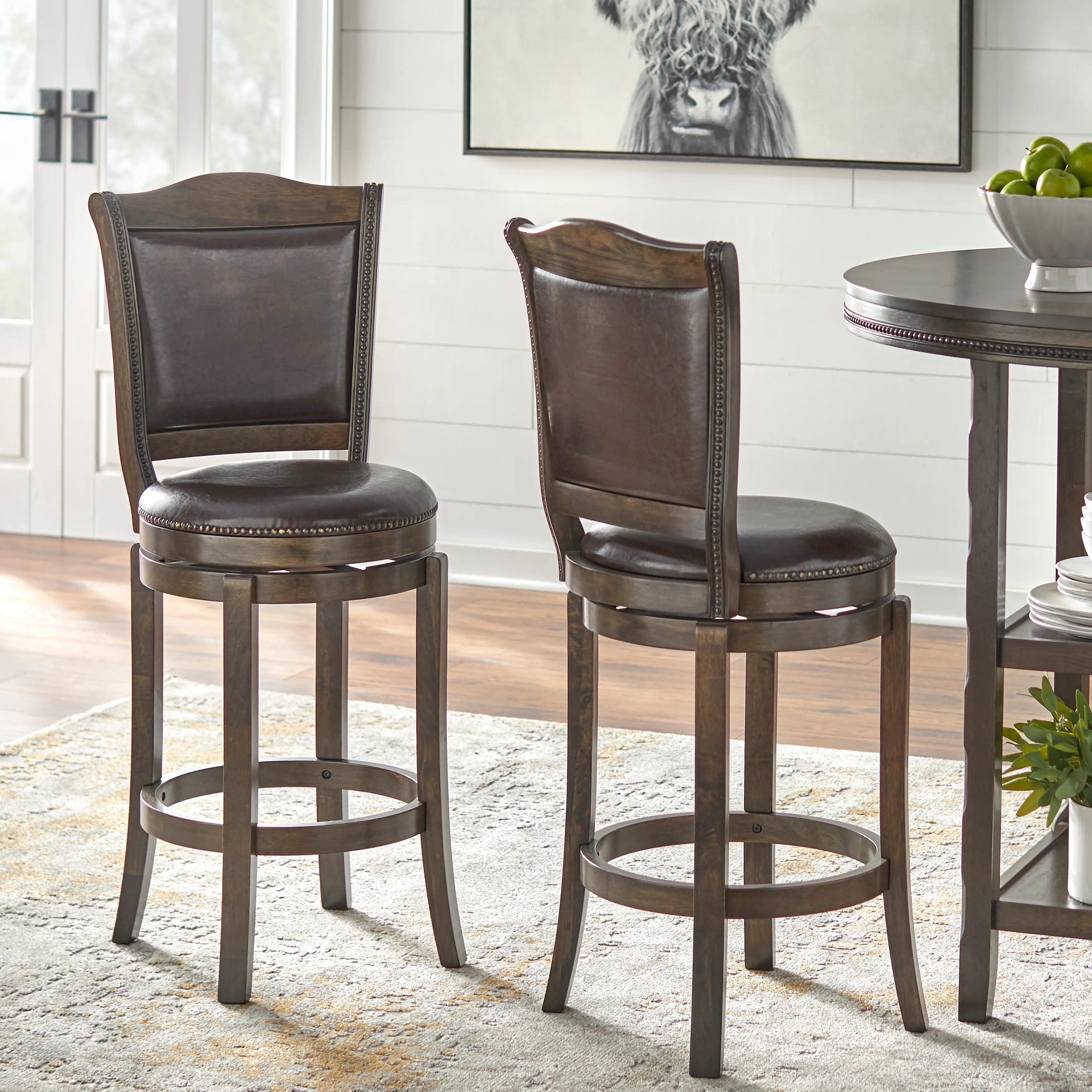 Sandler Brown Barstool, Set of 2-2