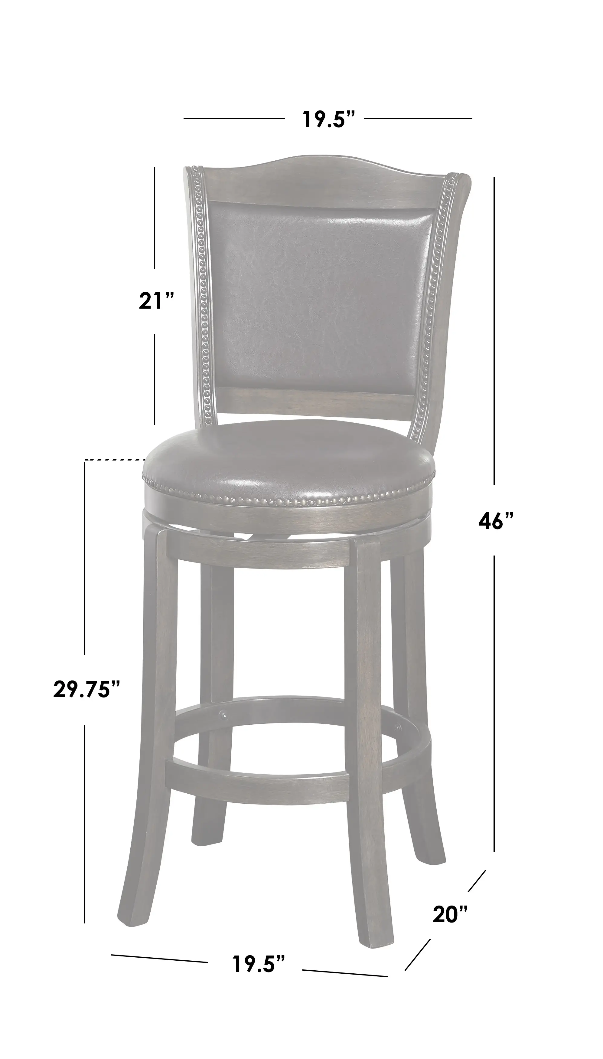 Sandler Brown Barstool, Set of 2-3