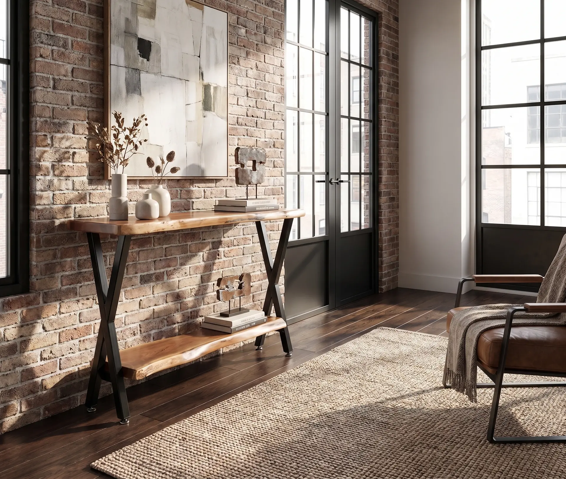 Live Edge Walnut Sofa Table-2