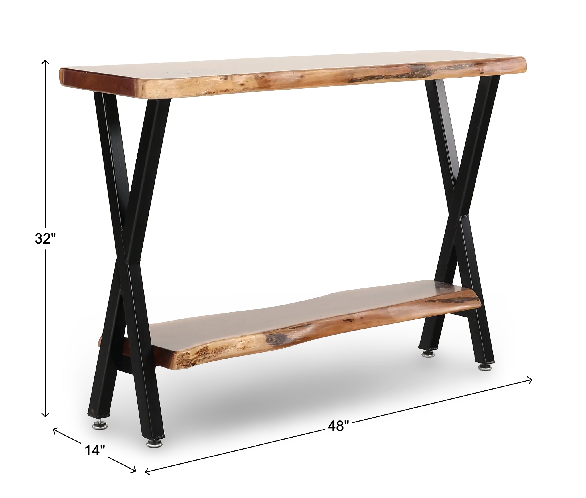 Live Edge Walnut Sofa Table-3