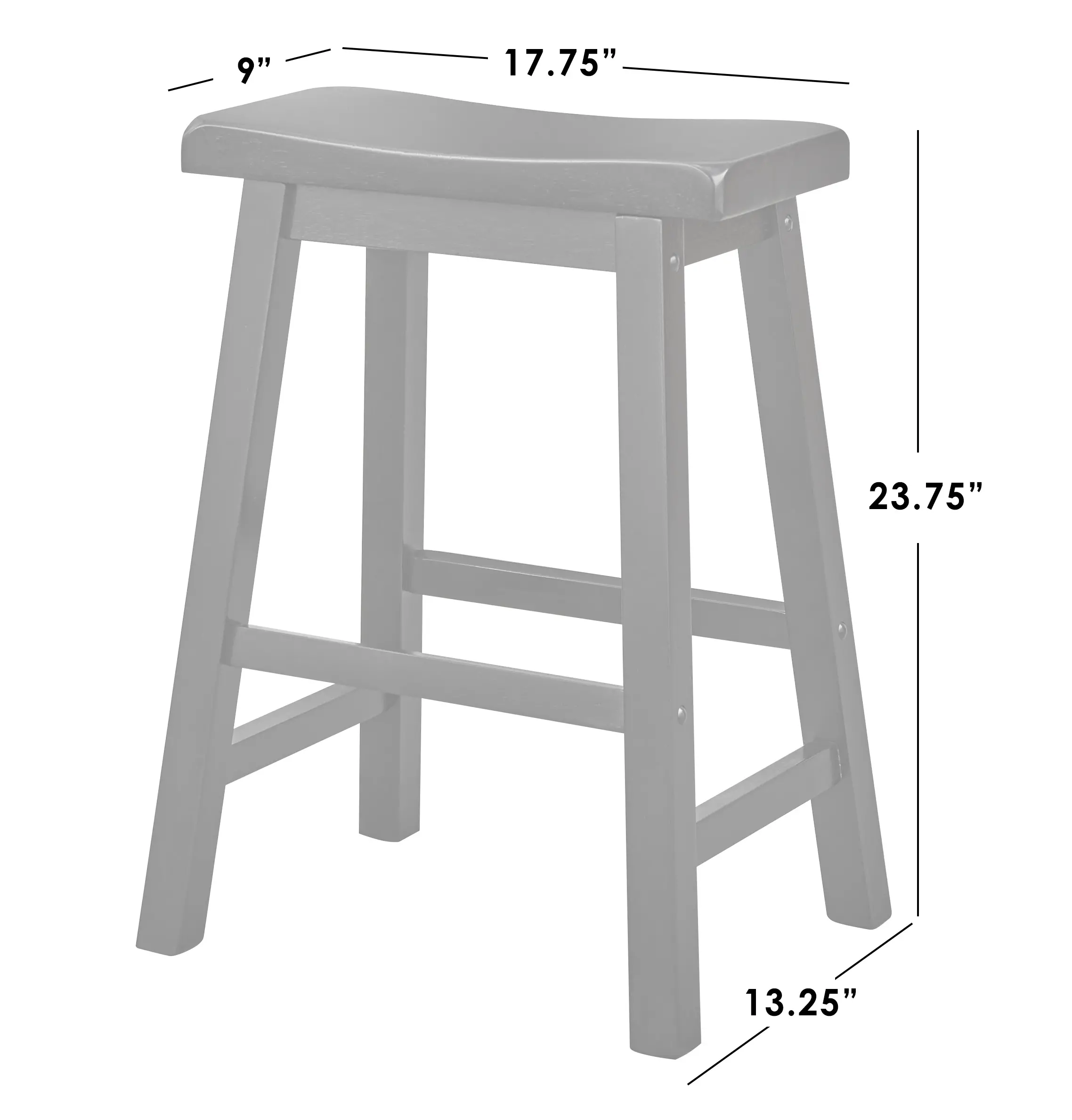 Anderton Oak Saddle Stool, Set of 2-3