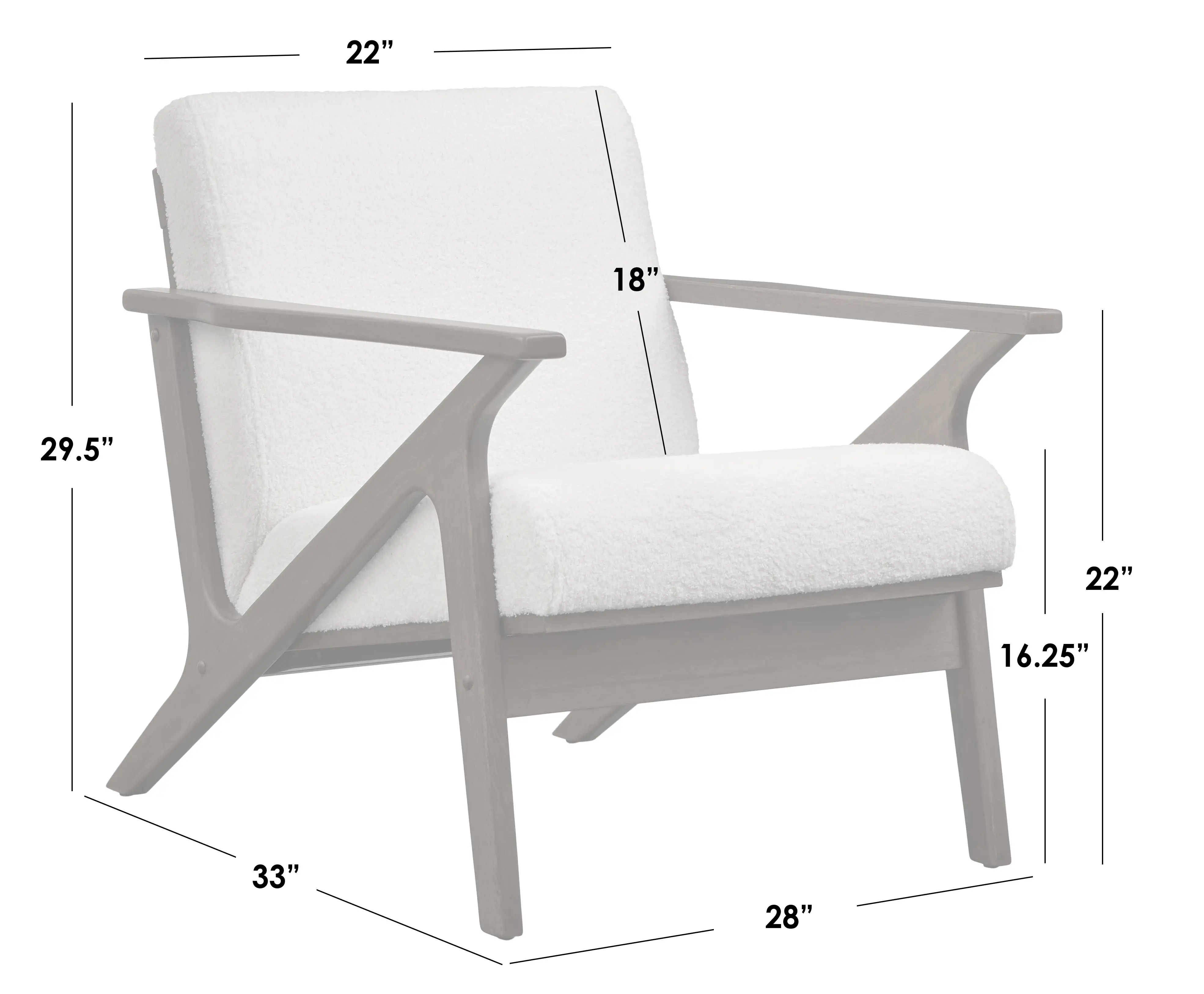 Angelo Black and Walnut Vegan Leather Armchair-3