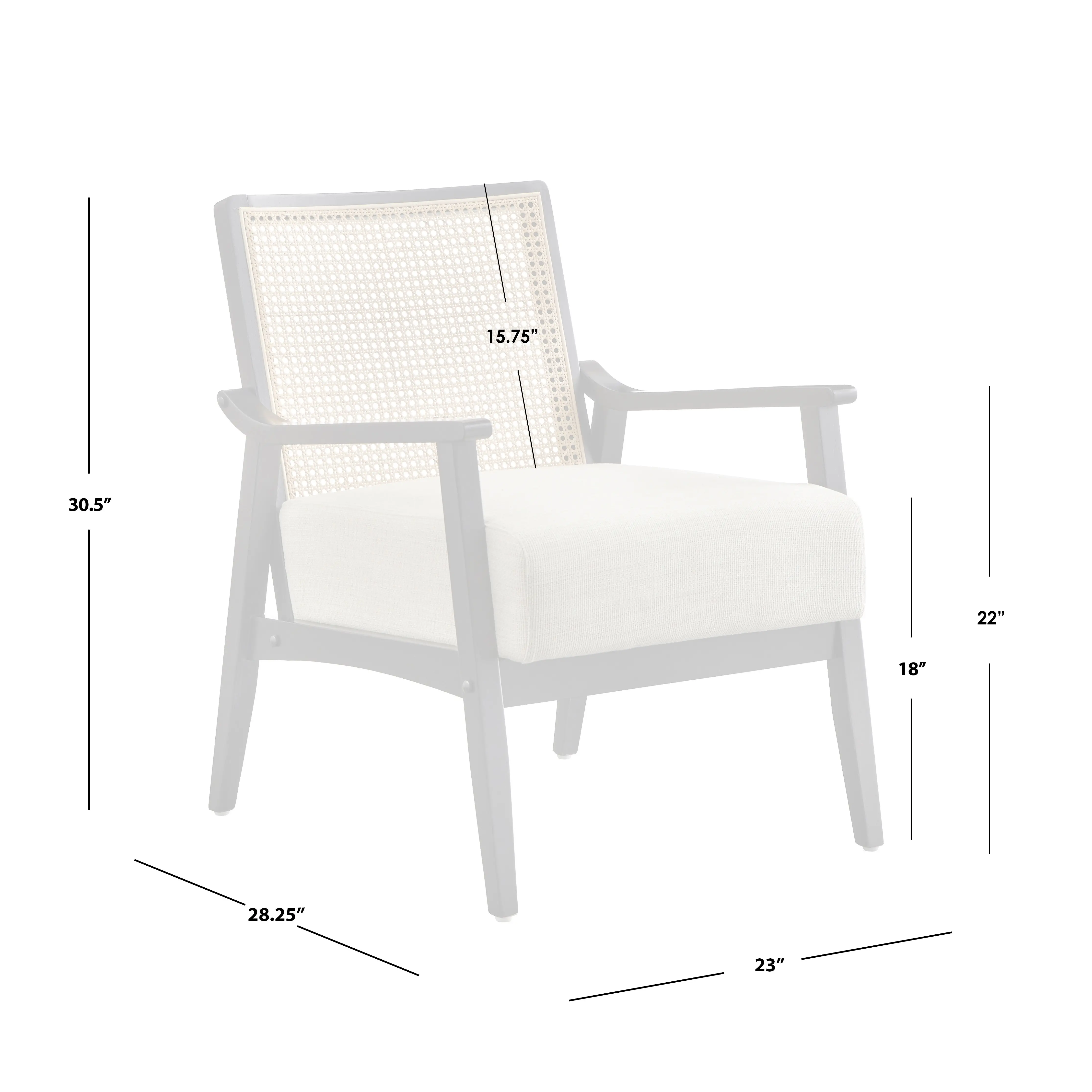 Emily Walnut Cane Back Accent Chair-2