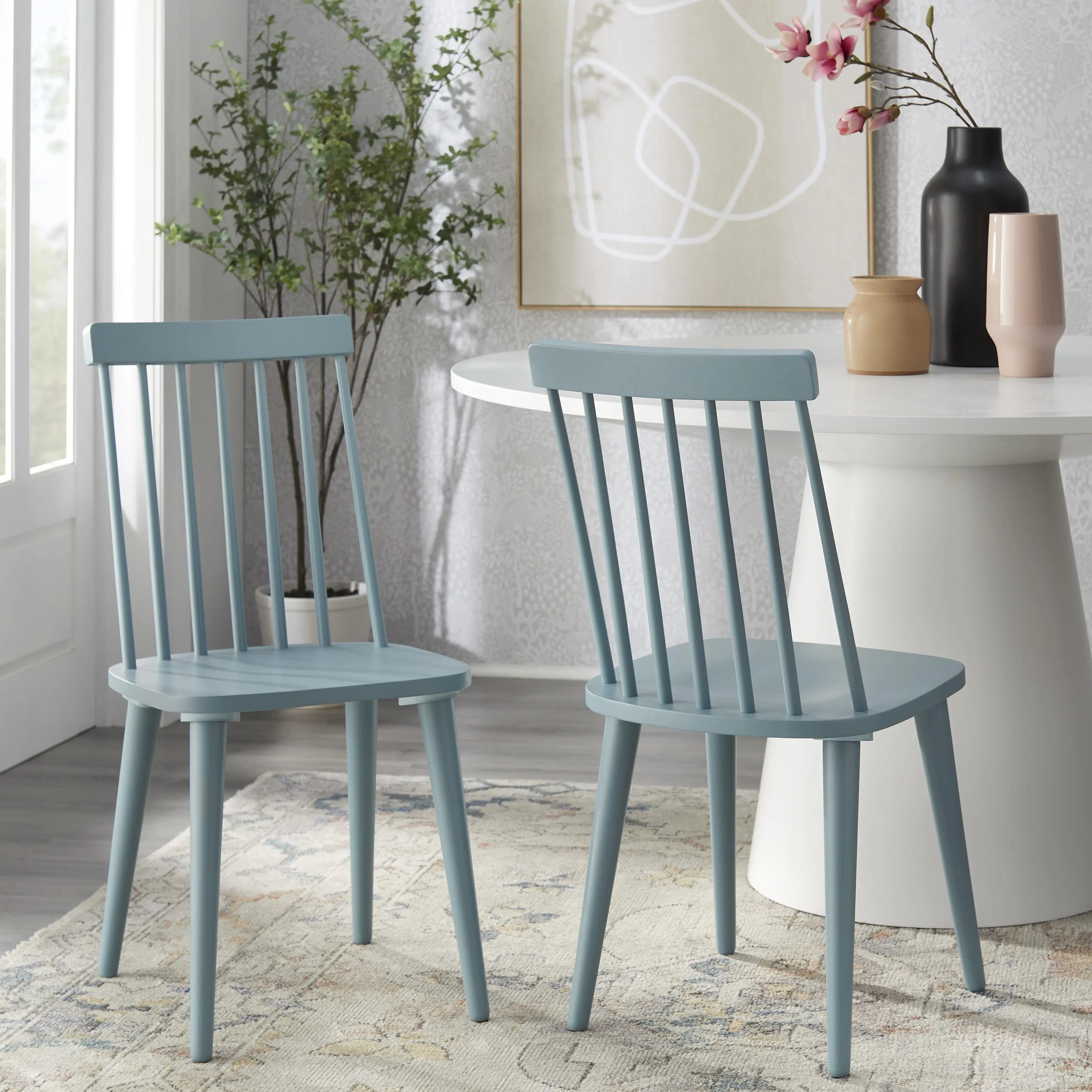 Alana Blue Dining Chair, Set of 2-2