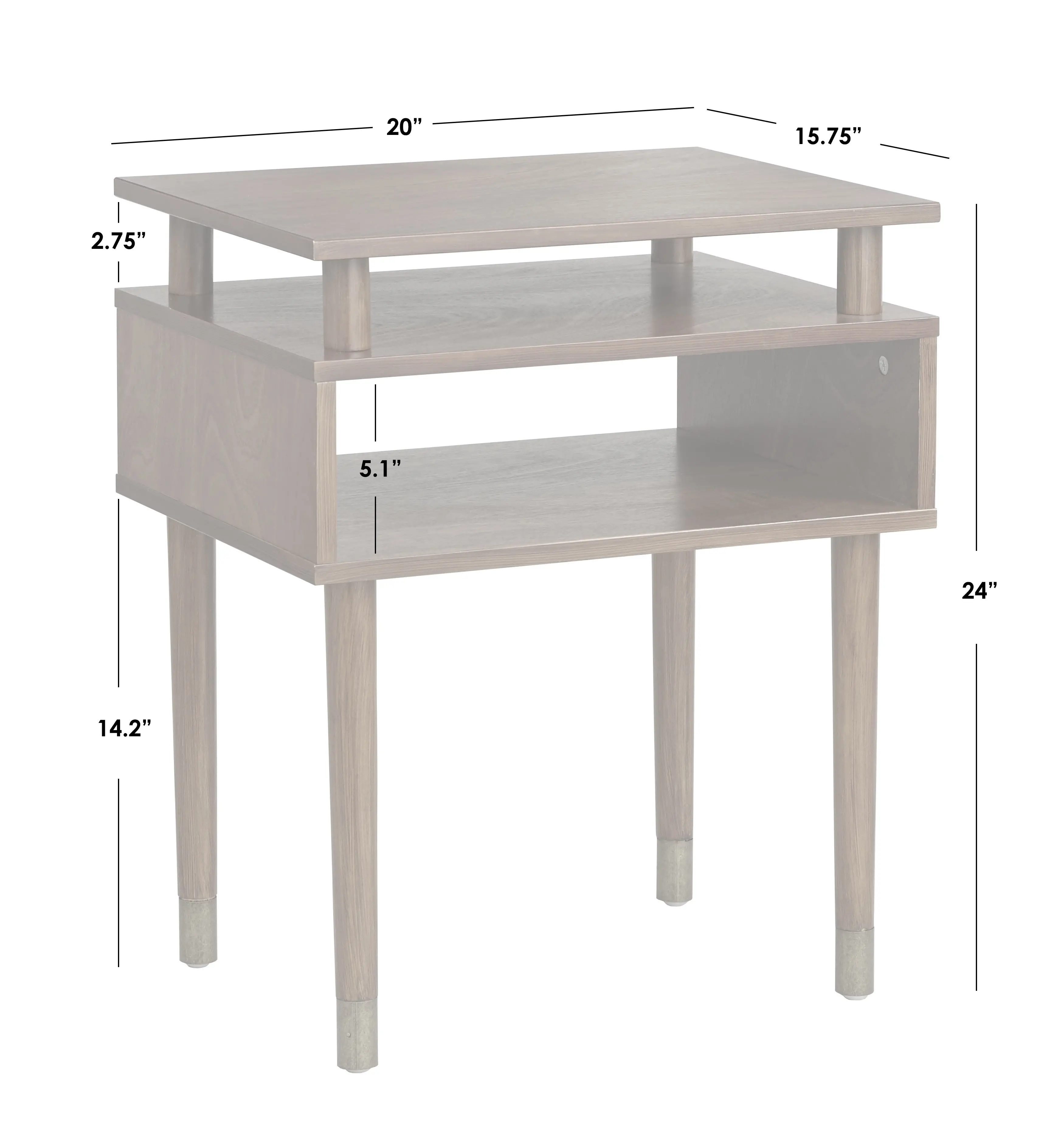 Robbie Walnut End Table-3