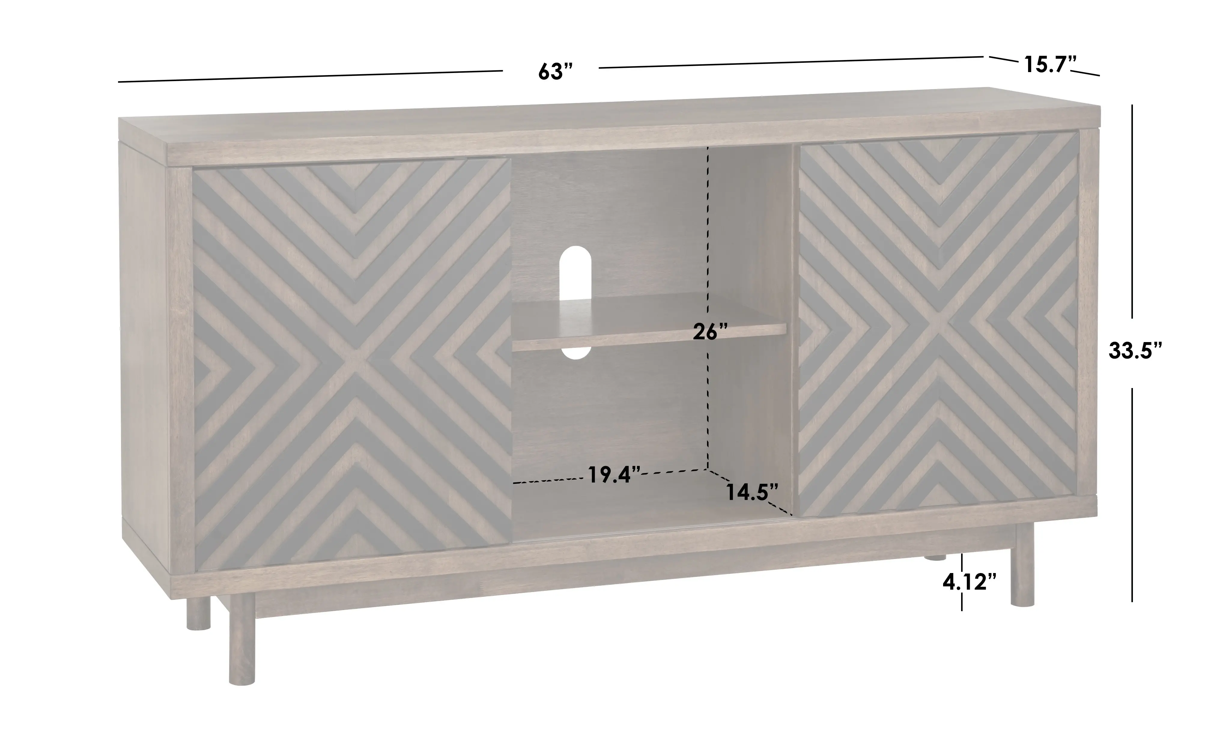 Nicholas Brown and Black Sliding Door Sideboard-6
