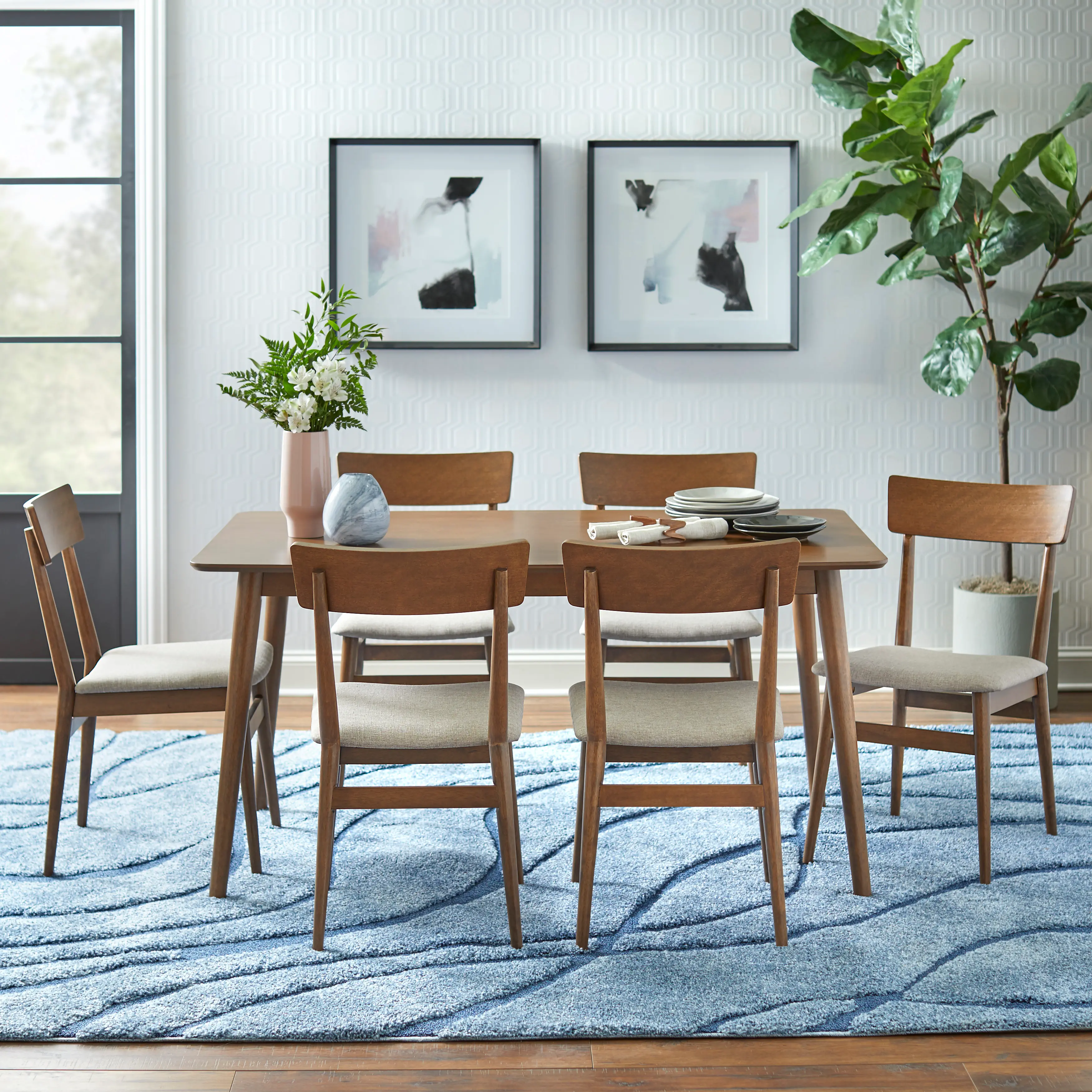 Darcy Walnut Dining Chairs, Set of 2-3