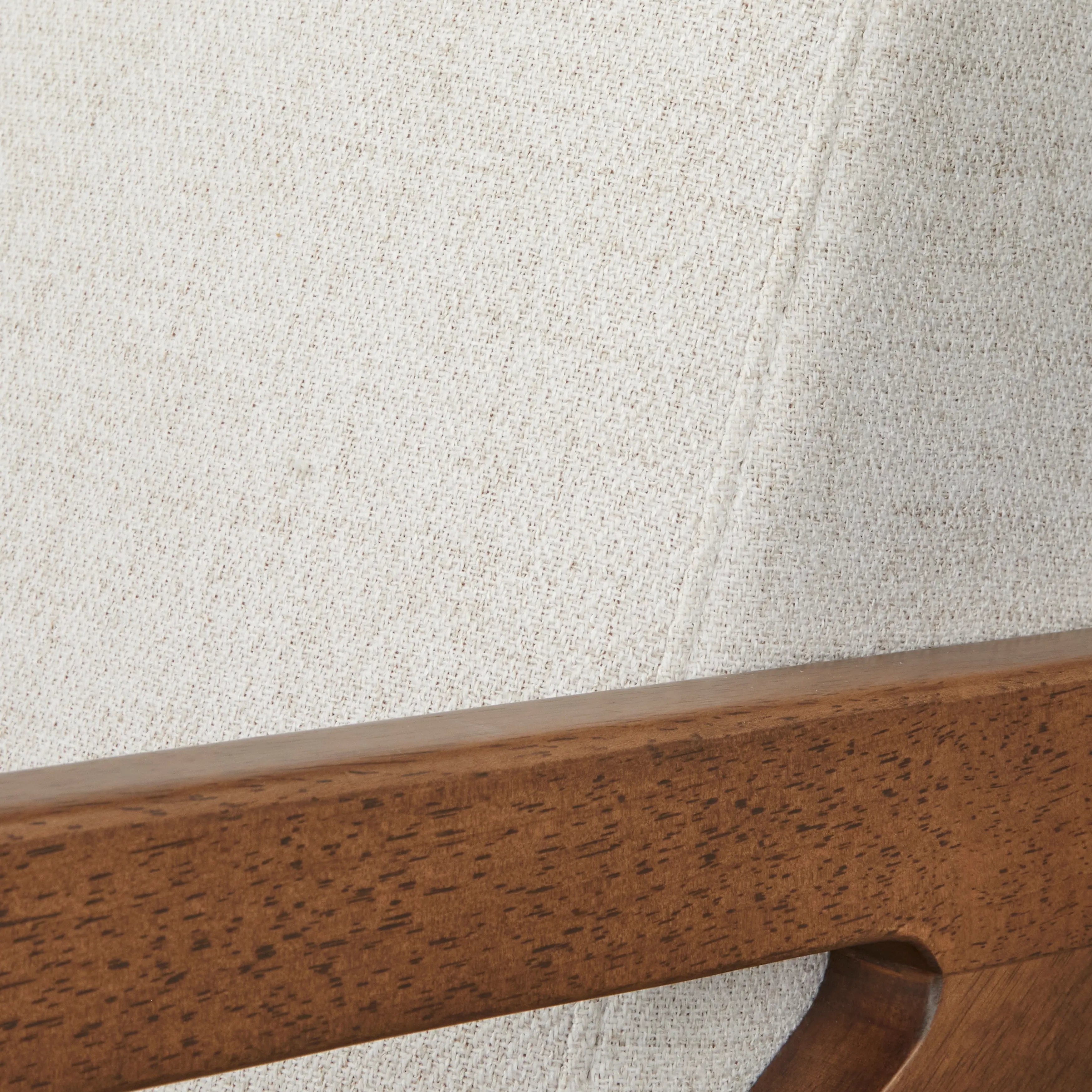 Caroline Beige and Walnut Accent Chair-4