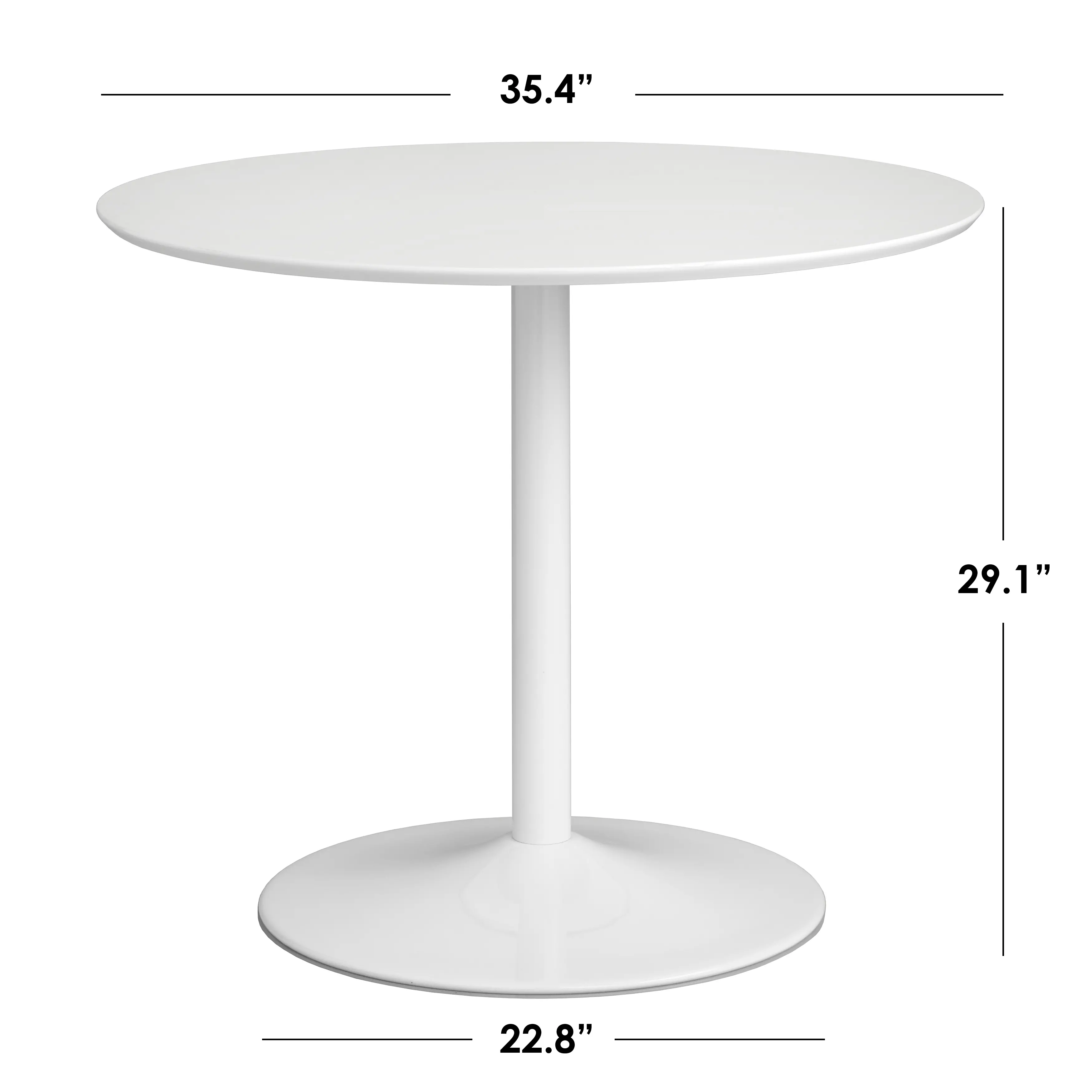Pia White and Chrome Dining Table-3