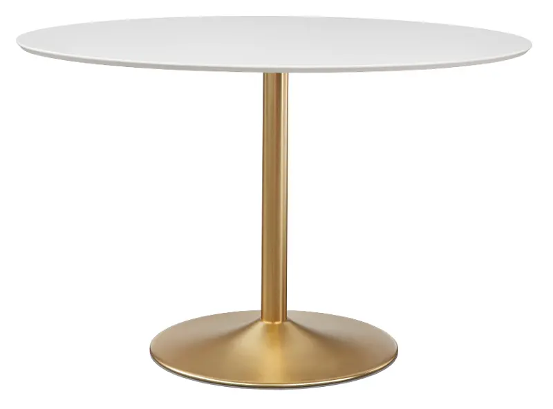 Pia Gold Oval Dining Table
