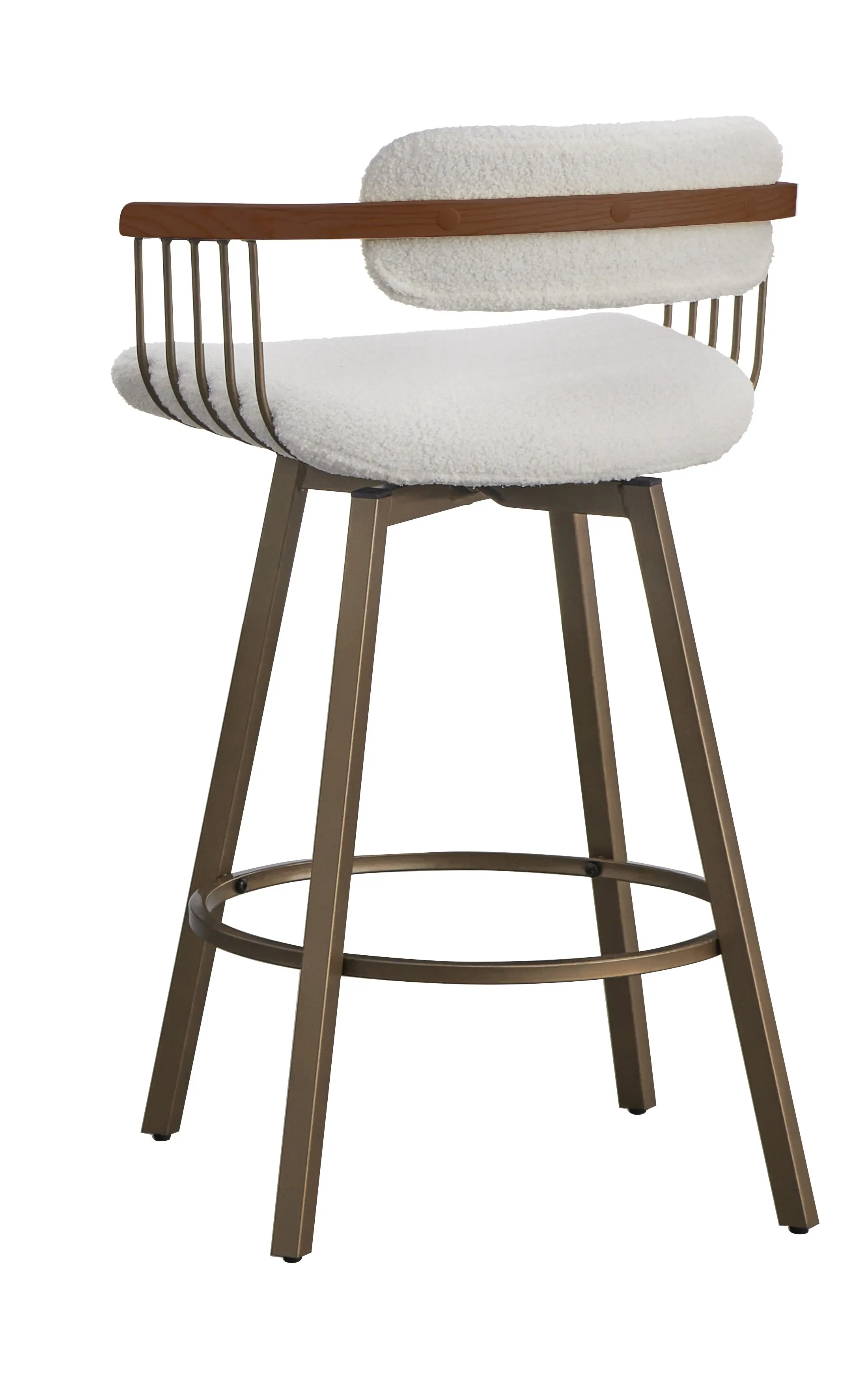 Elena Antique Gold Swivel Counter Stool-4