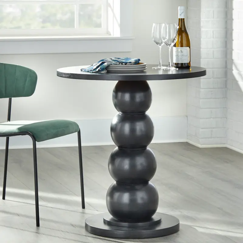 Spheres Black Bistro Dining Table