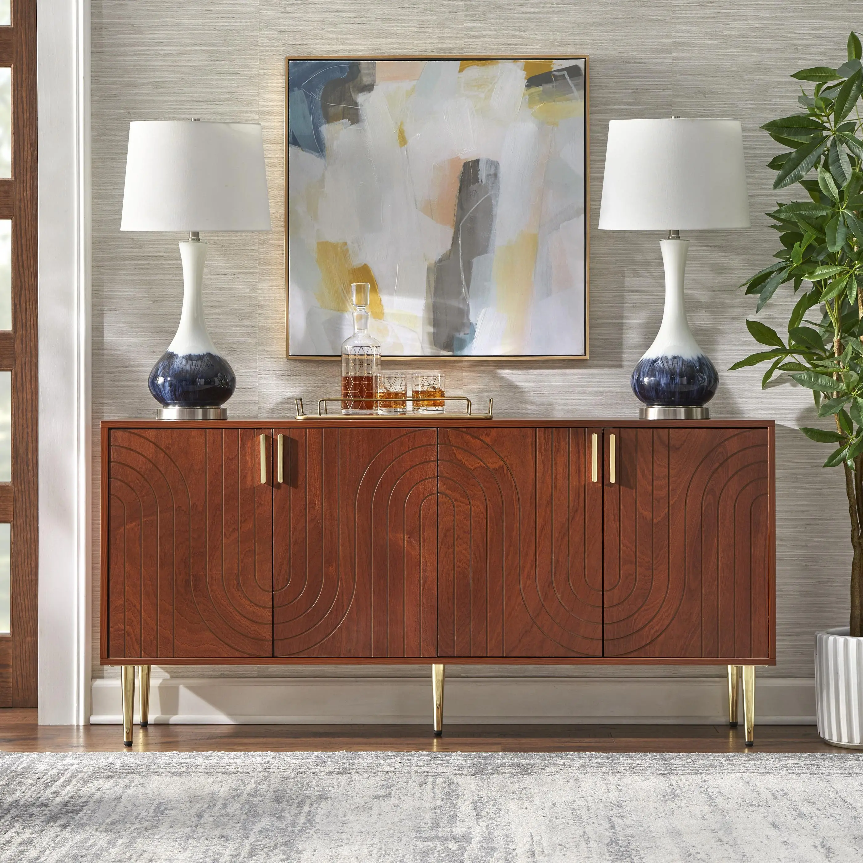 Olivia Walnut Sideboard-1