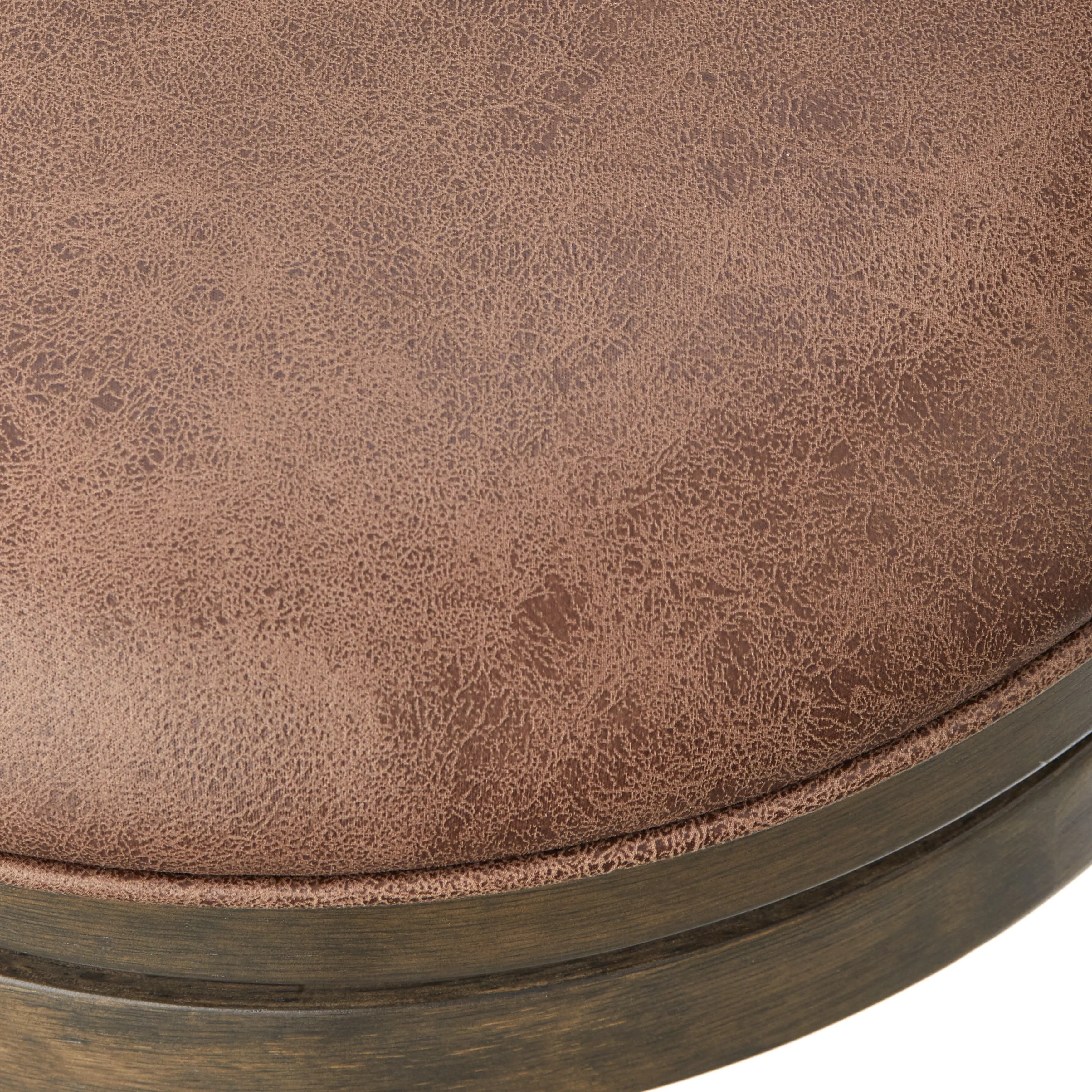 Hudson Walnut Armless Swivel Barstools, Set of 2-5