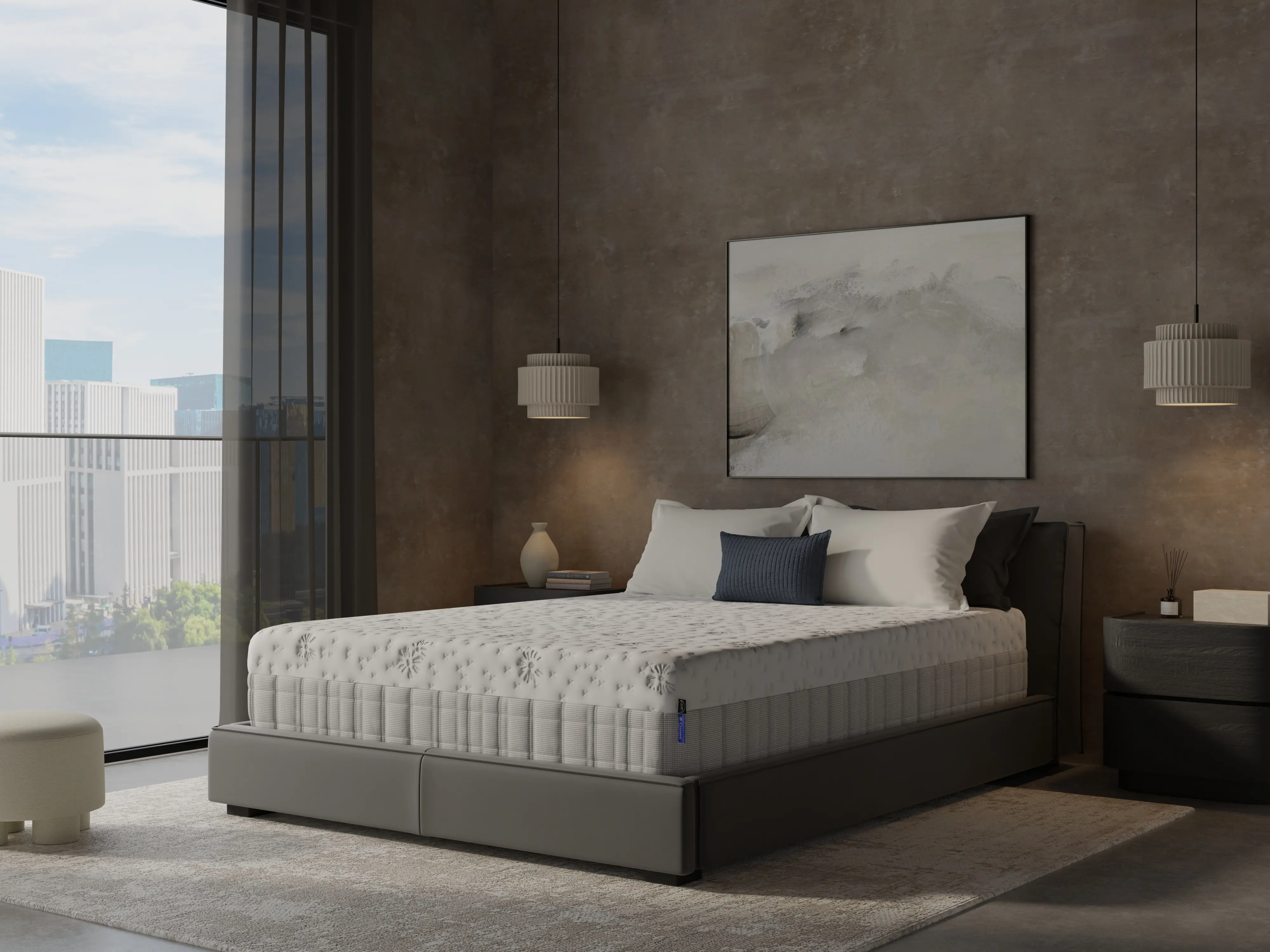 8651KK-1050 King Koil Flowt Kai Medium HypurGel Hybrid Queen Mattress-2