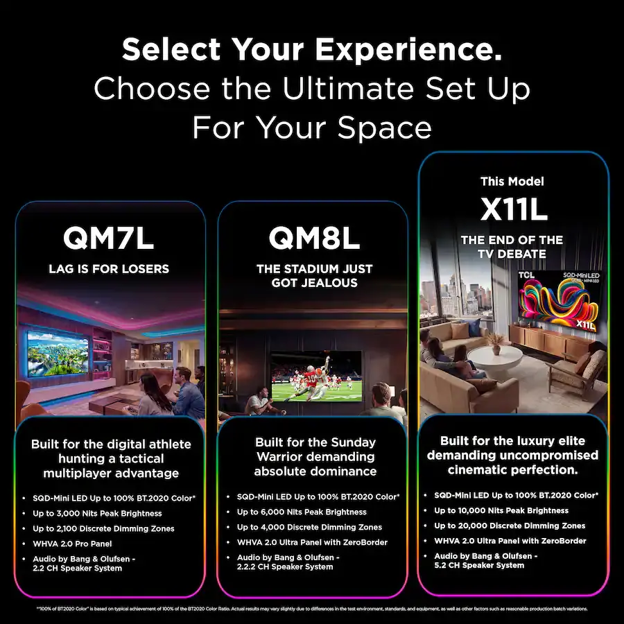 75X11L TCL X11L 75 Class 4K UHD HDR SQD-Mini LED Smart TV-4