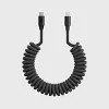 Caseco Black Road Ready USB‑C to Lightning Coil Cord