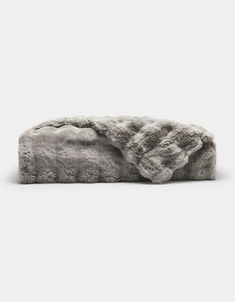 Bubble Cuddle Gray Throw