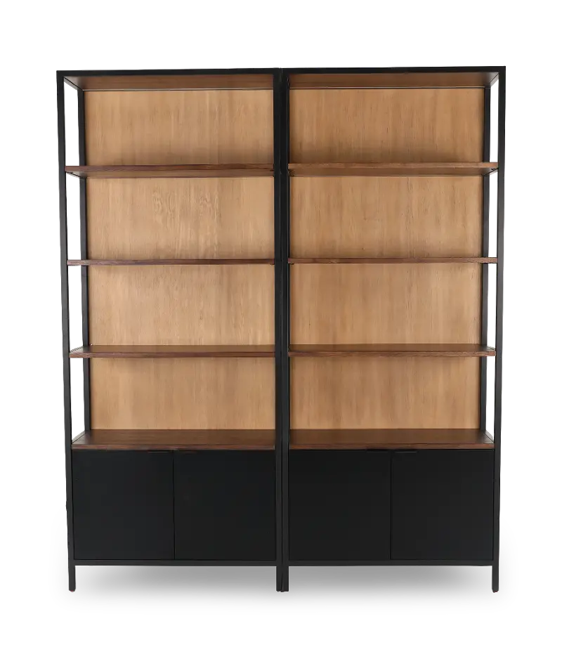 Marsden Black 2 Piece Bookcase Wall