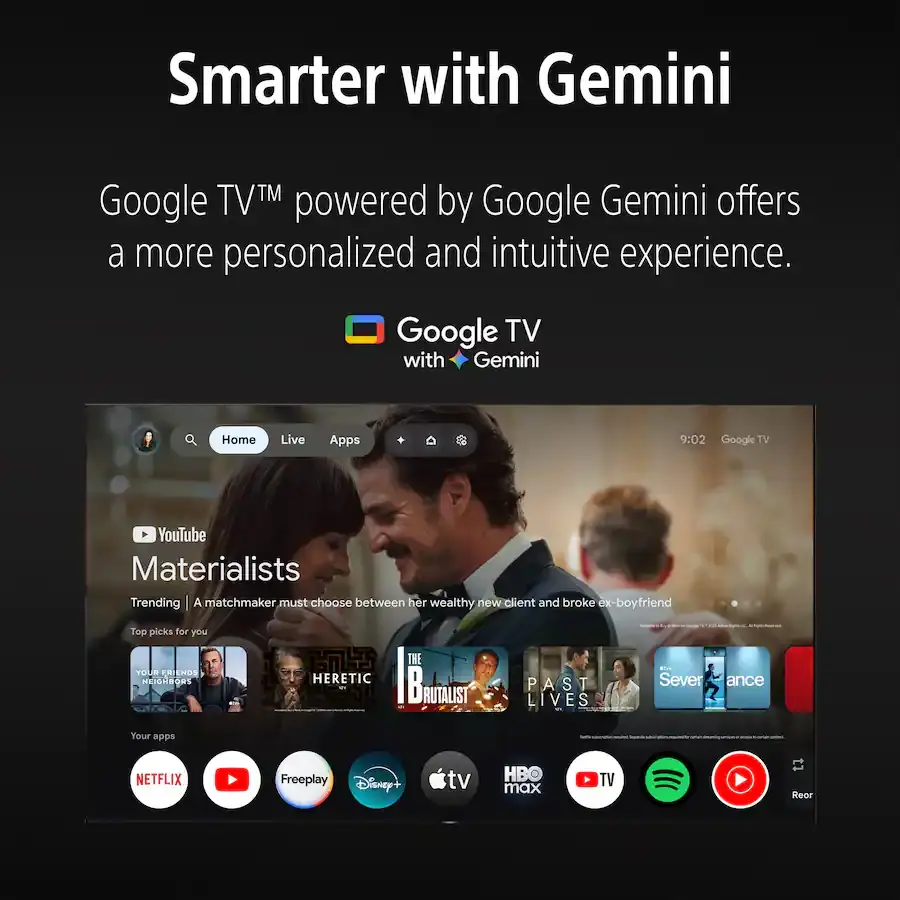 K65XR70M2 Sony 65 Class BRAVIA 7 II Series True RGB 4K HDR Google TV with Gemini-14