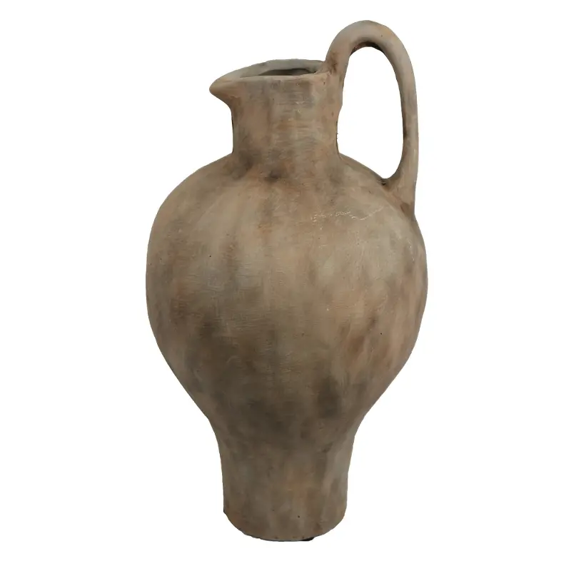 Earthy Rustic Vase with Handle