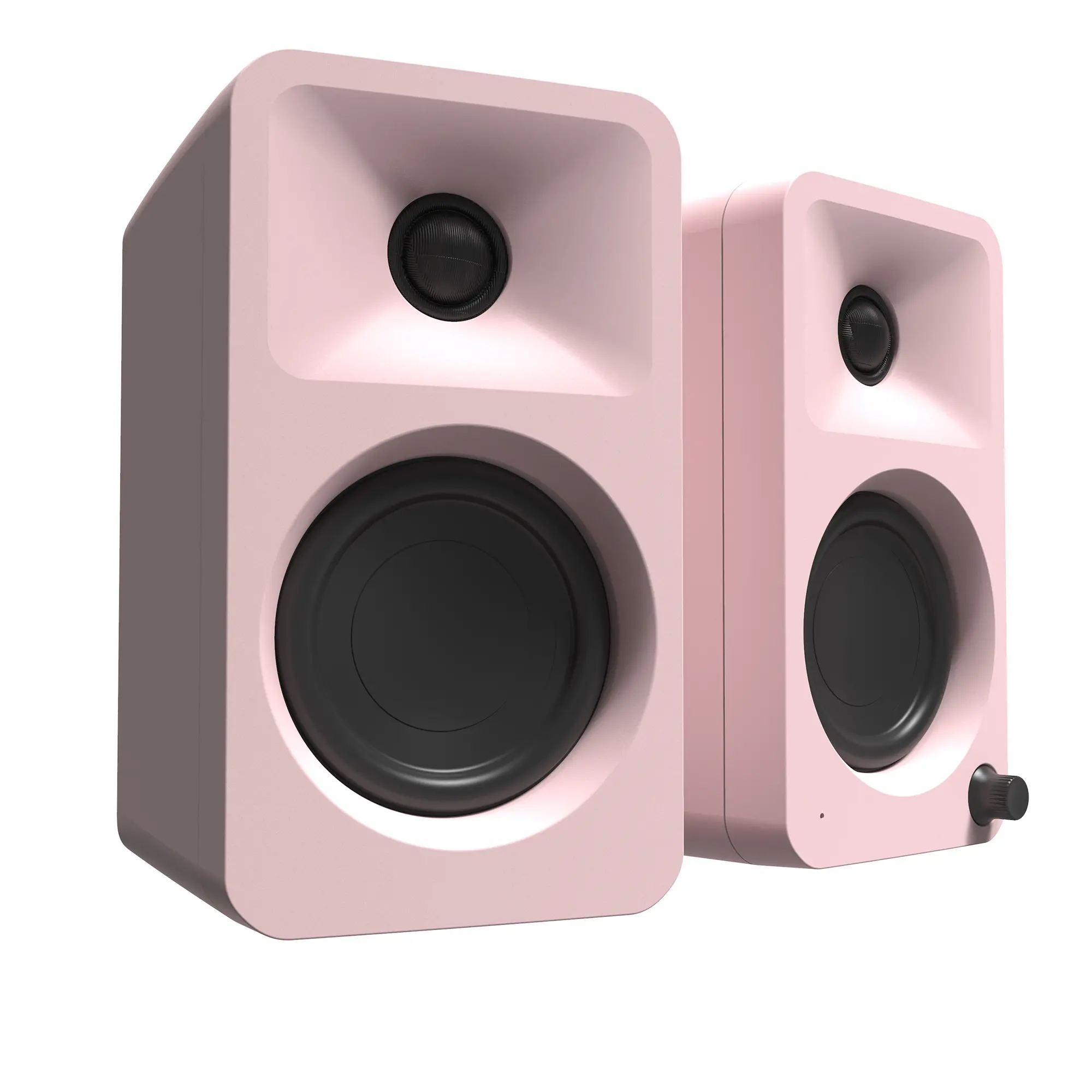 Kanto ORA Bluetooth Desktop Speakers - Pink, Set of 2-3