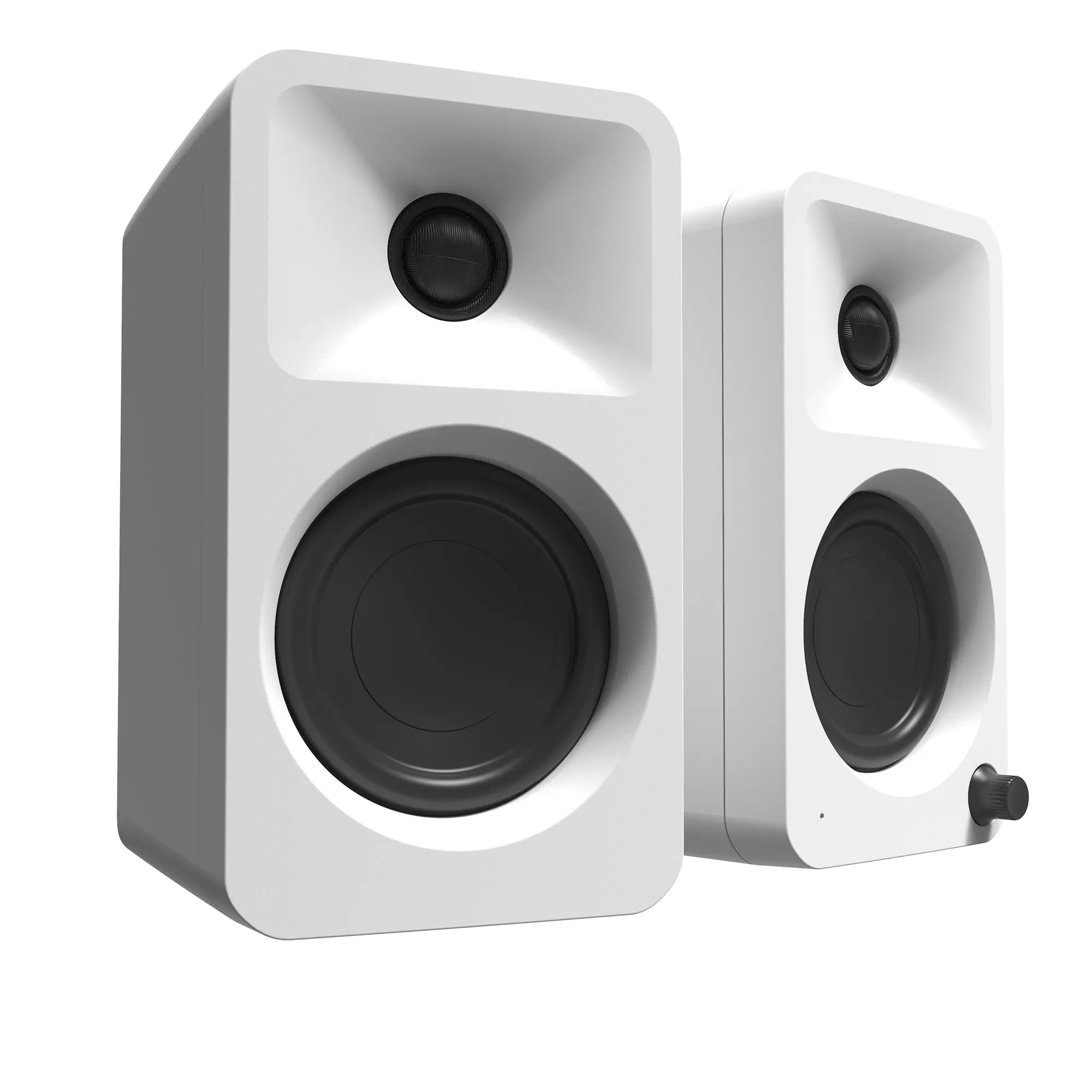 Kanto ORA Bluetooth Desktop Speakers - White, Set of 2-2