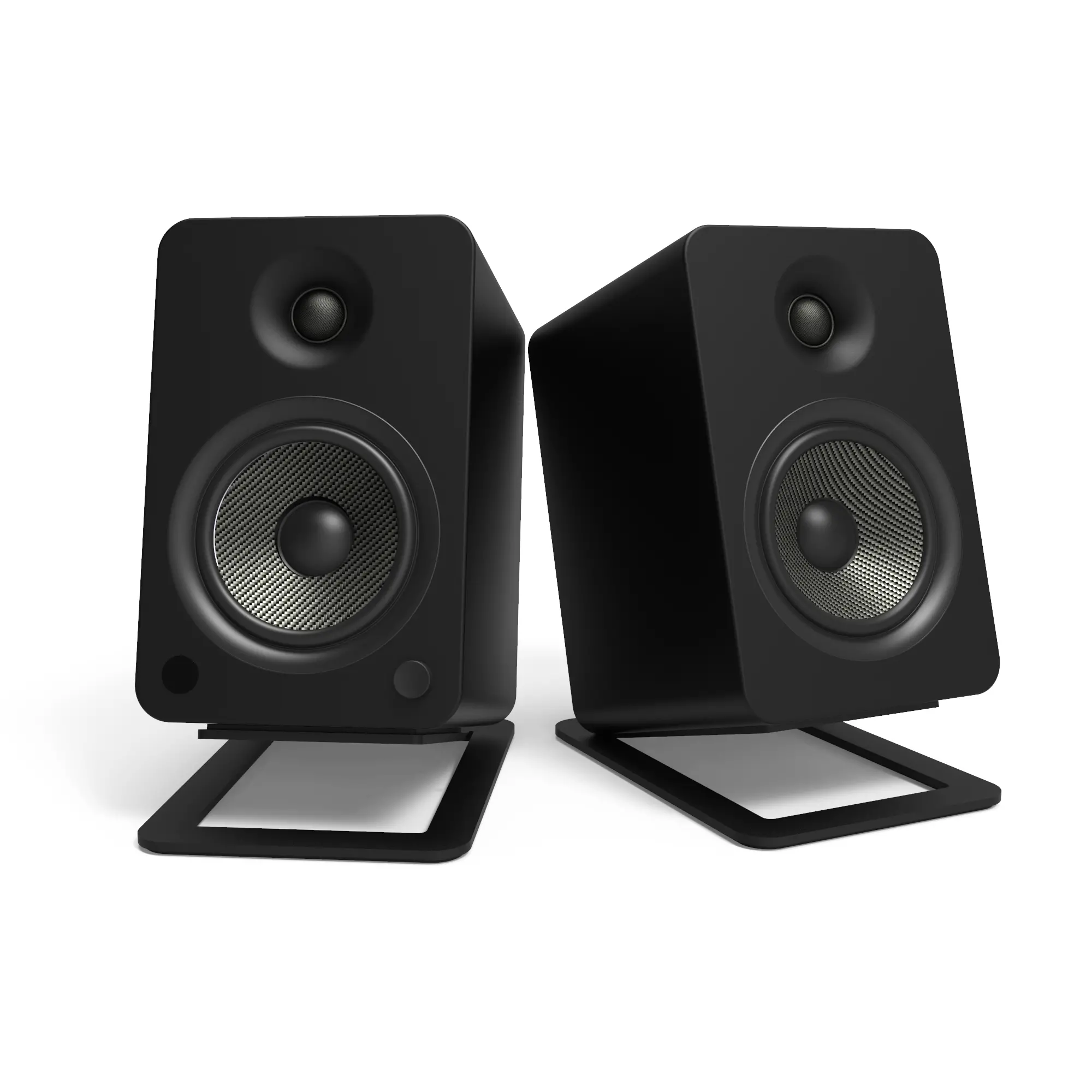 Kanto Angled Desktop Speaker Stands for Large Speakers - Black, Set of 2-2