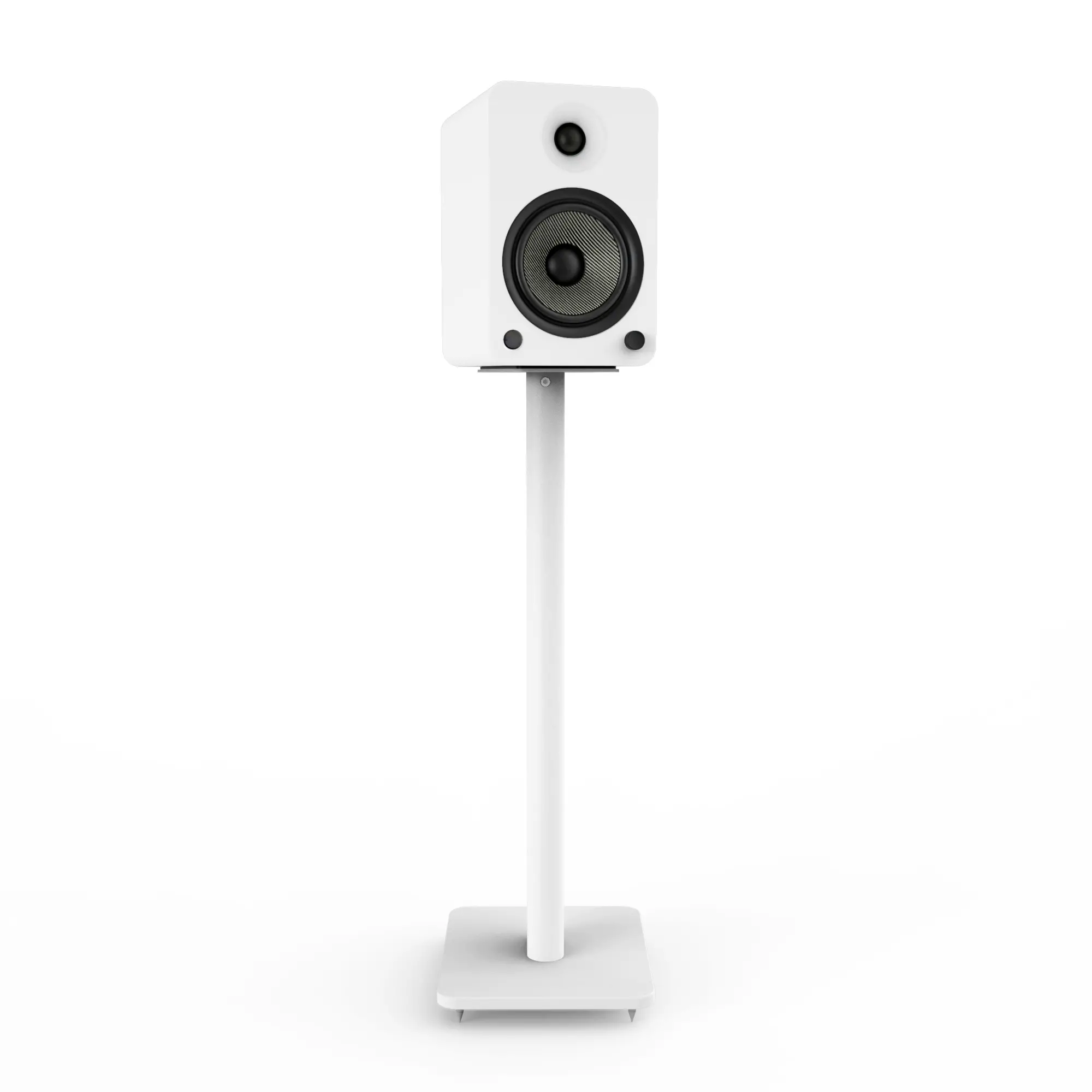 Kanto 26 Bookshelf Speaker Swiveling Floor Stands - White, Set of 2-5
