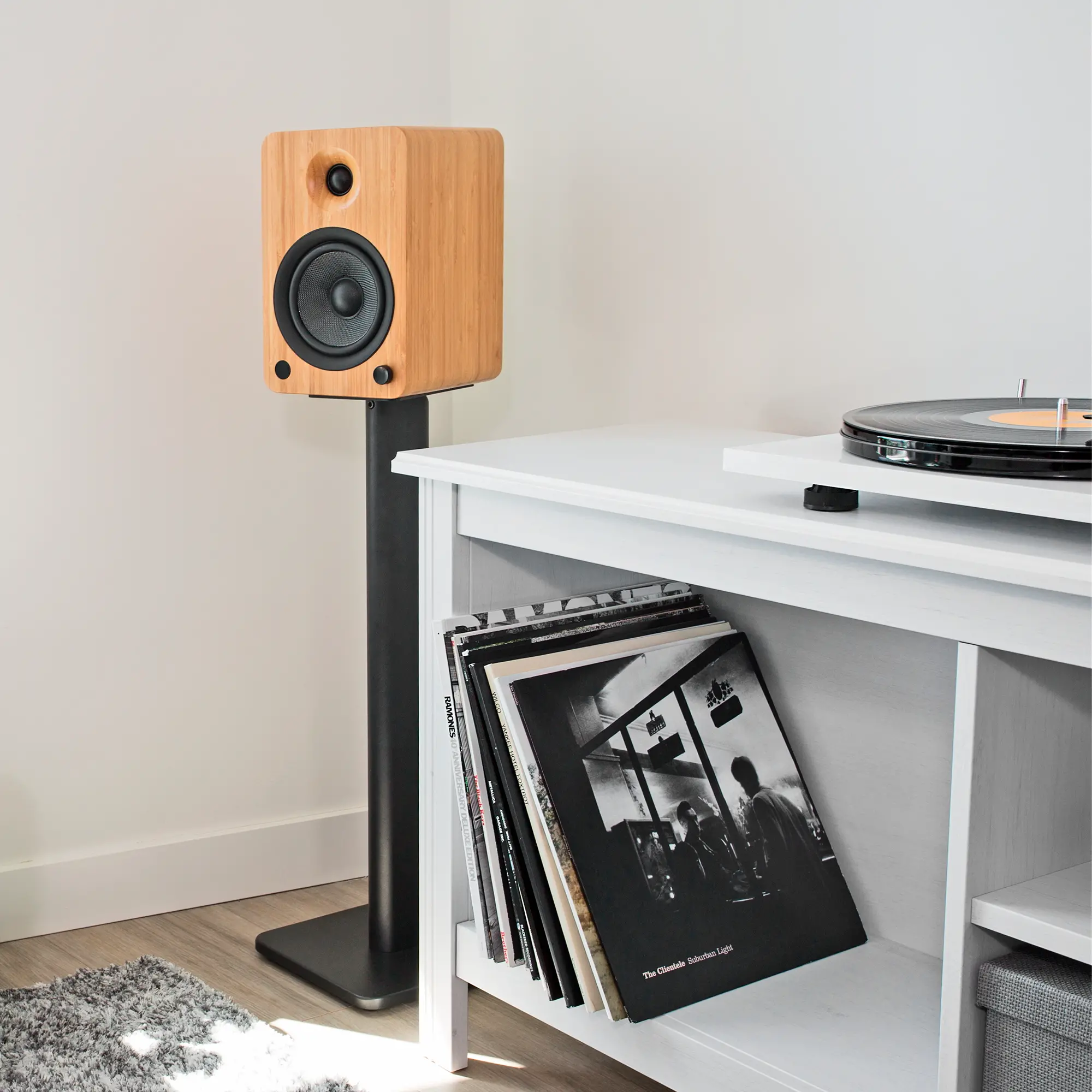 Kanto 32 Bookshelf Speaker Swiveling Floor Stands - Black, Set of 2-9