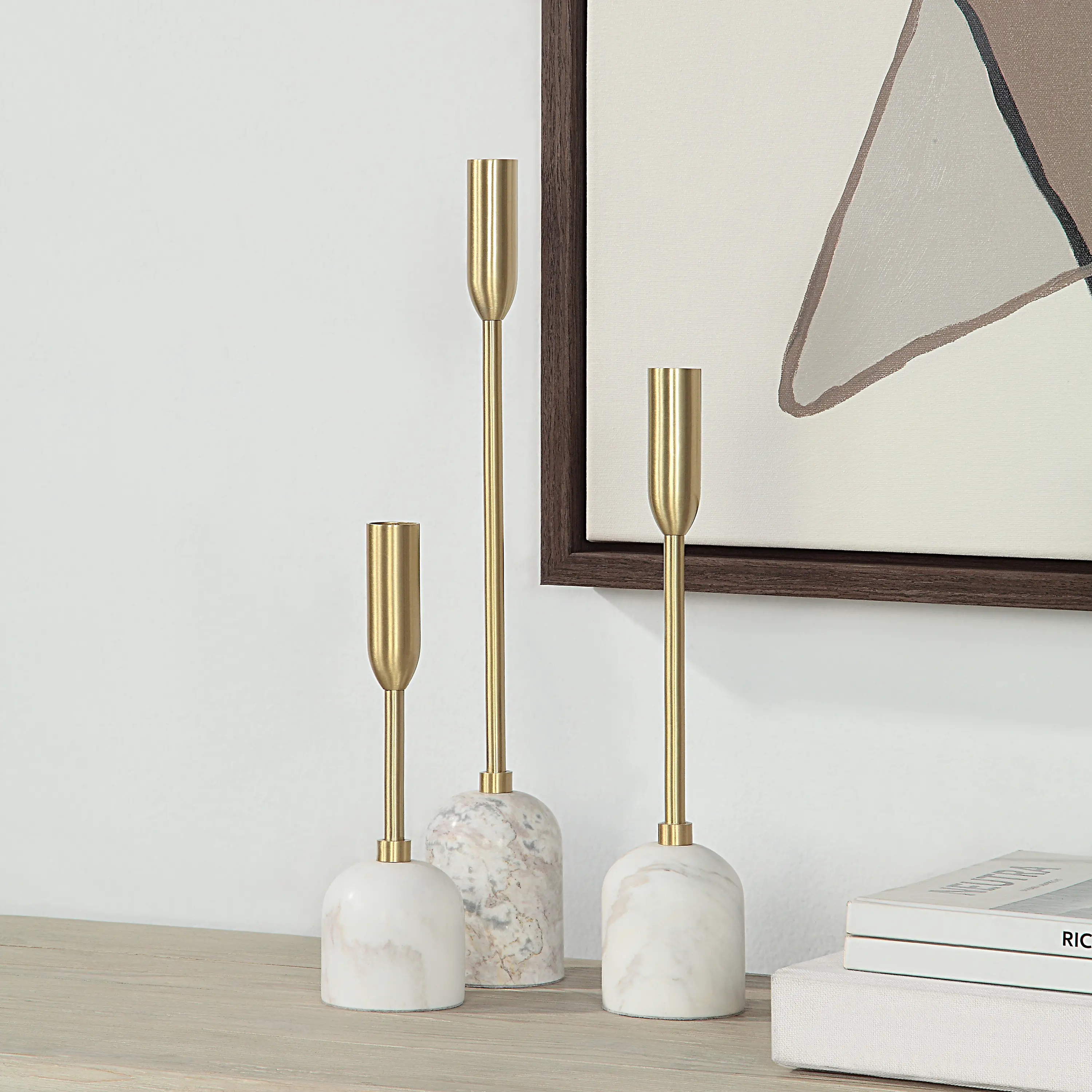 Marchesa Set Of 3 Tapered Candle Holder-2