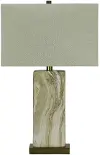 Ceramic and Metal Beige Table Lamp