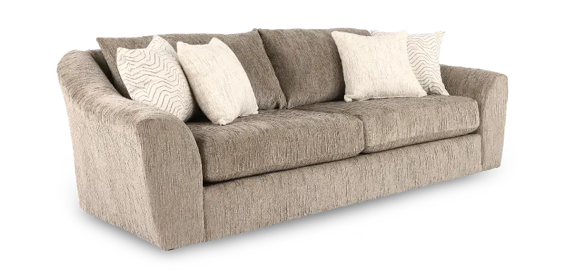 Wilson Warm Taupe Suede Sofa