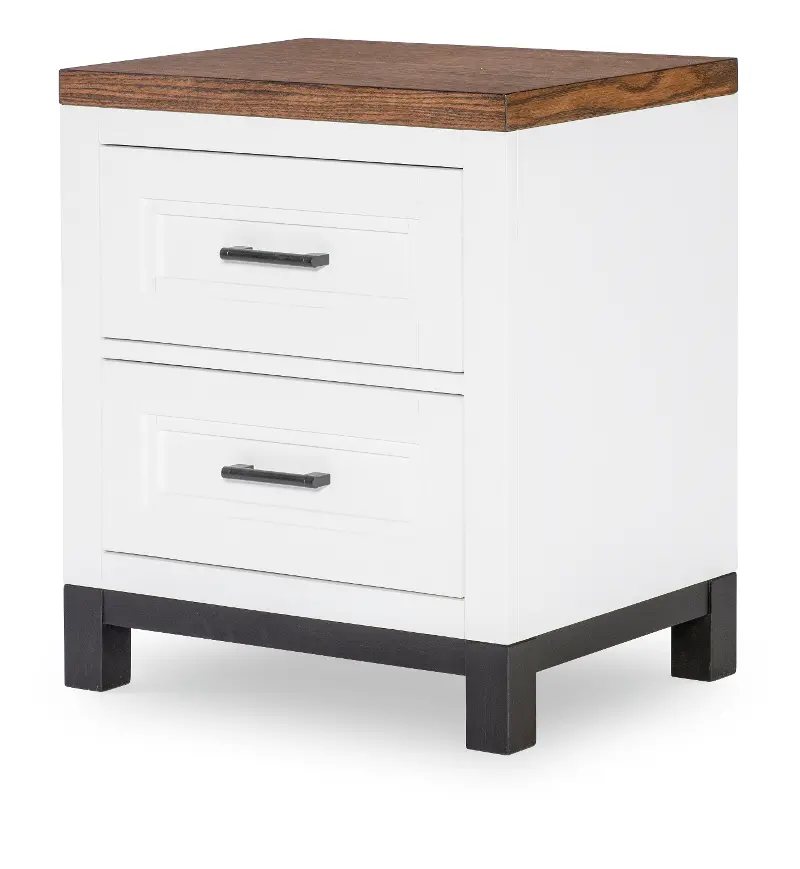 Dutton White Oak 2-Drawer Nightstand