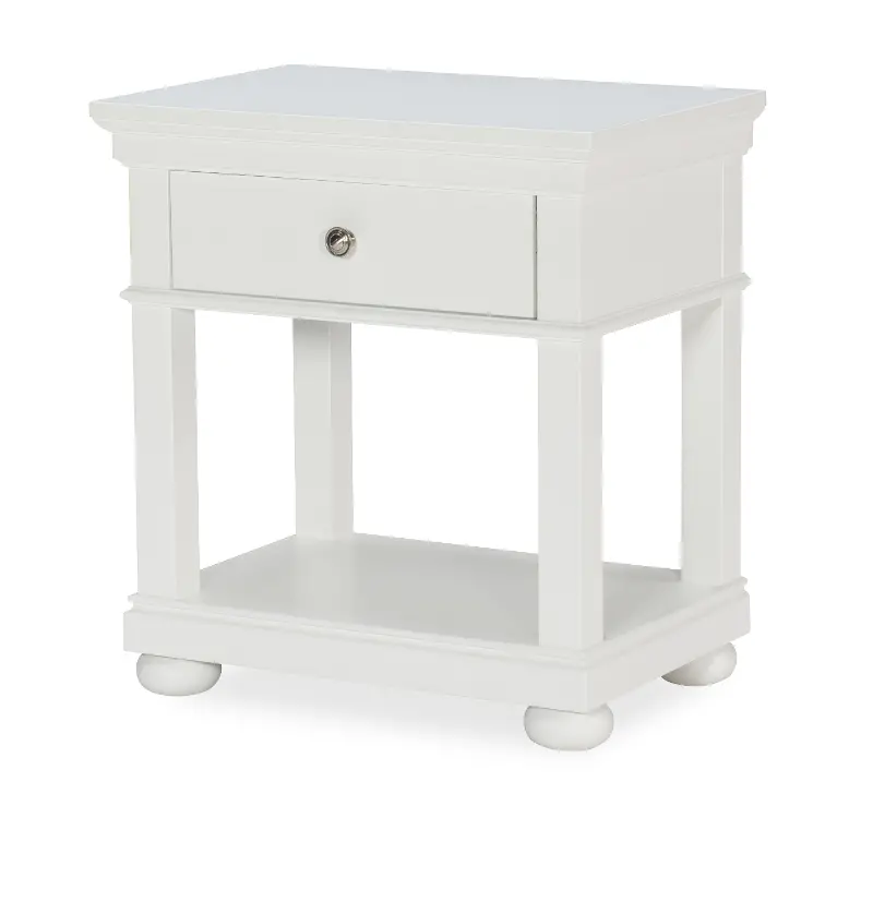 Canterbury Natural White 1-Drawer Nightstand