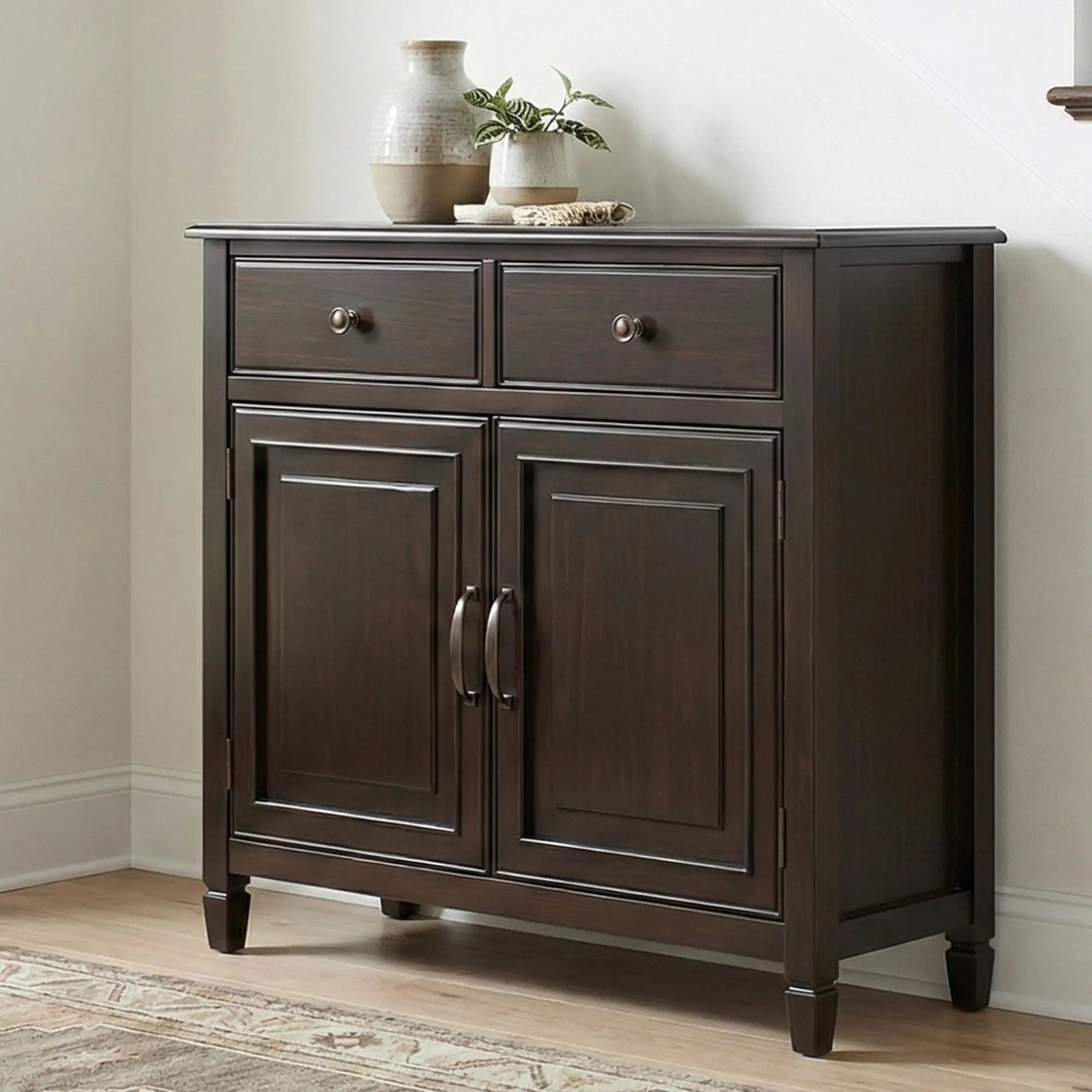 Danforth Amber Brown Entryway Storage Cabinet-2