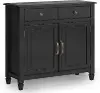 Danforth Ebony Black Entryway Storage Cabinet