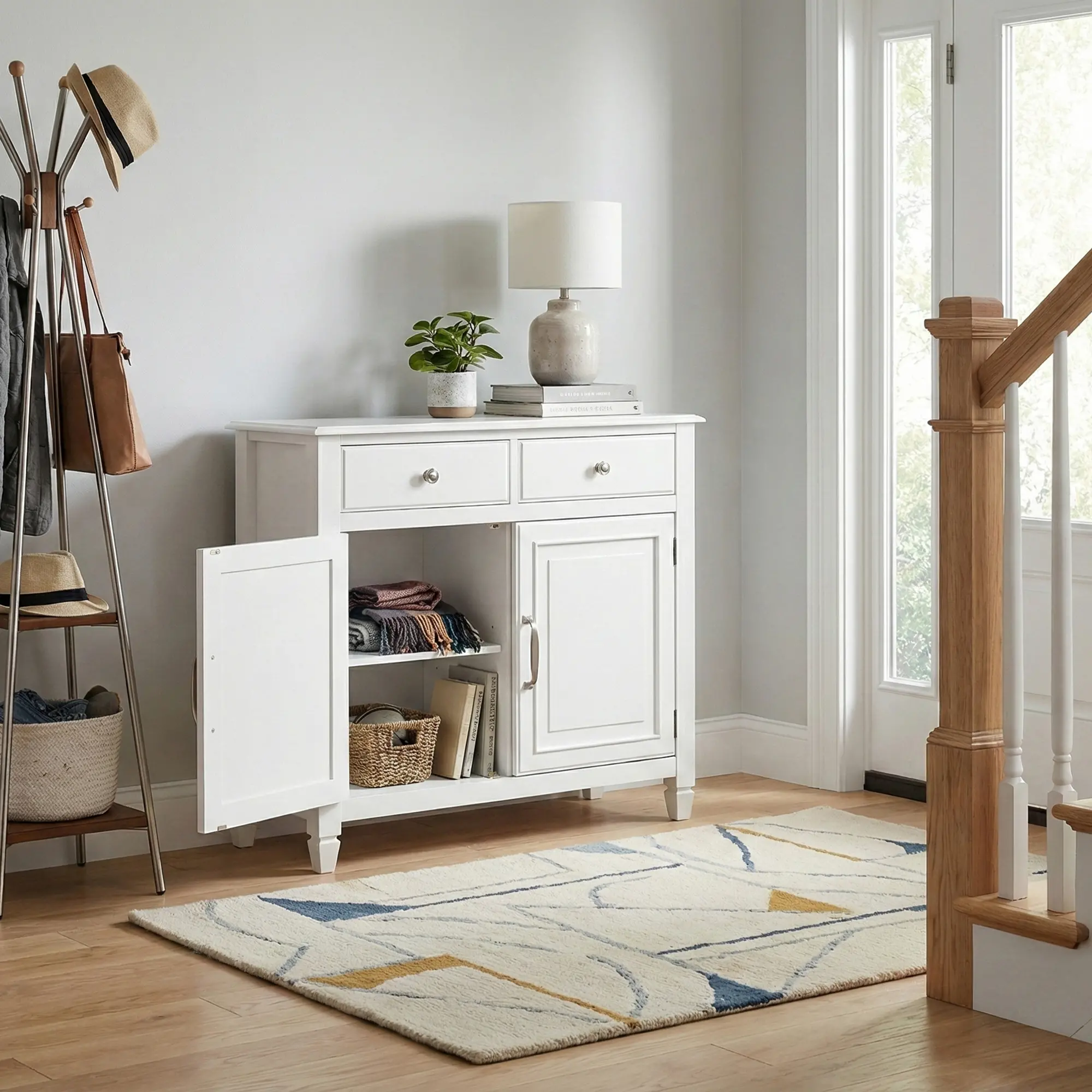 Danforth White Entryway Storage Cabinet-2