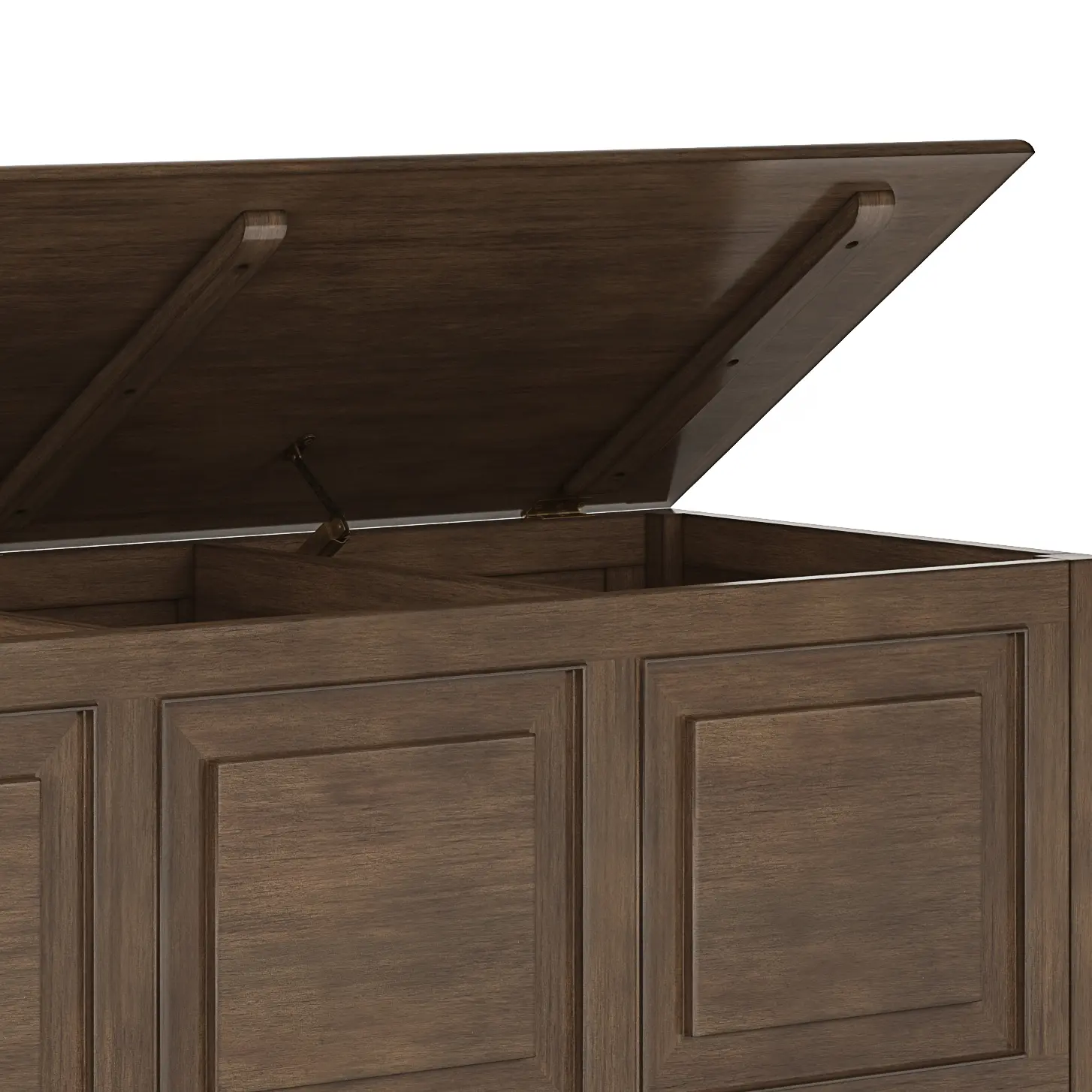 Danforth Weathered Brown Storage Bench Trunk-5