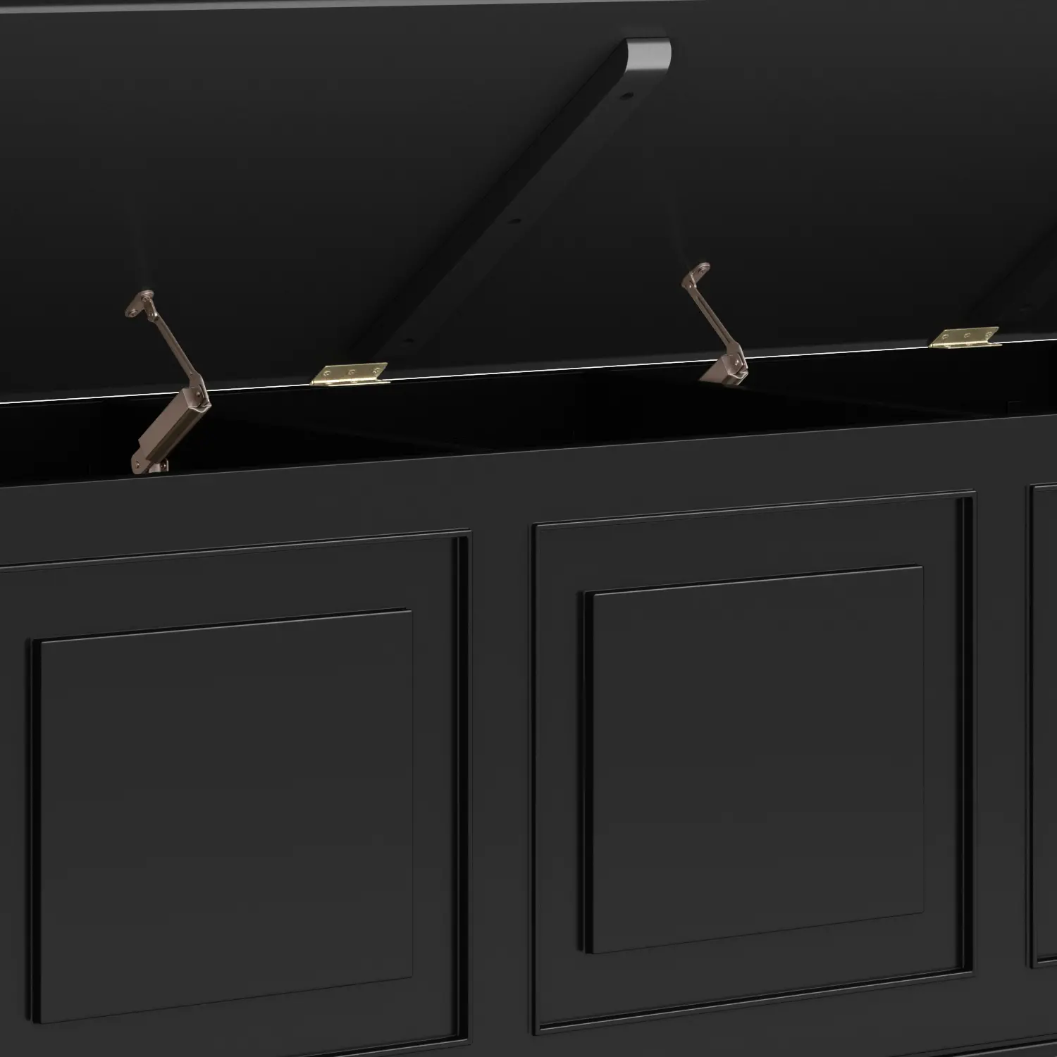 Danforth Ebony Black Storage Bench Trunk-5