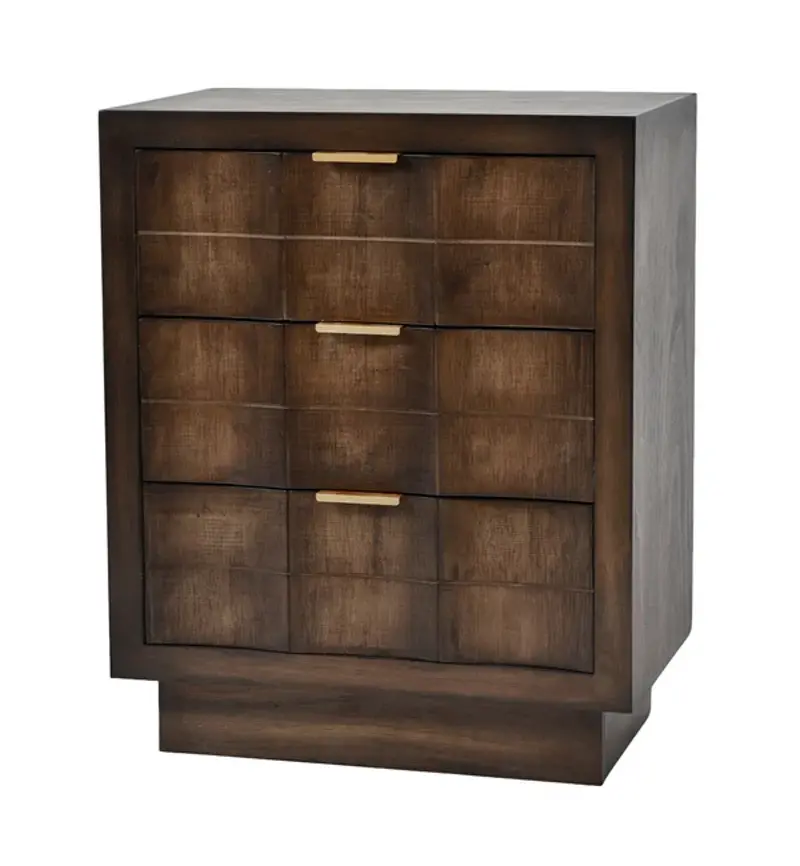 Walnut Three Drawer Wooden Table