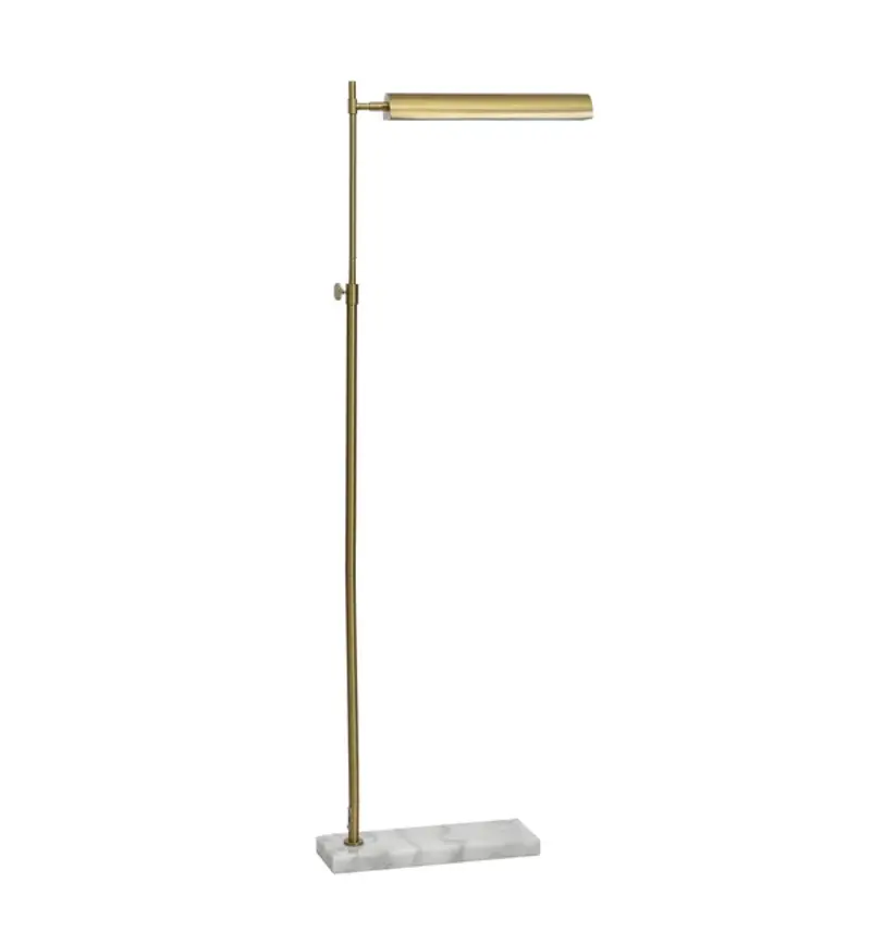 Gold and White Marble Floor Lamp