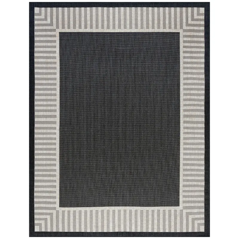 Elgin 8 x 10 Black Indoor-Outdoor Area Rug