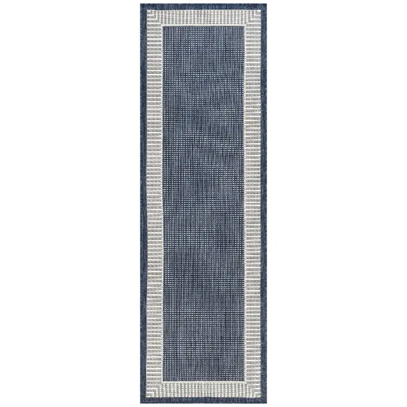 Elgin 3 x 10 Navy Blue Indoor-Outdoor Runner Rug